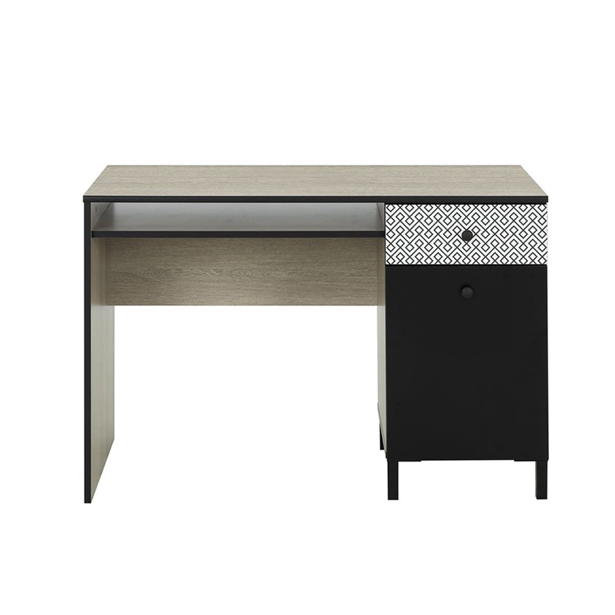 Bureau 1 porte 1 tiroir Jakarta - Fabrication Française - Panneaux de particules - Calicosy