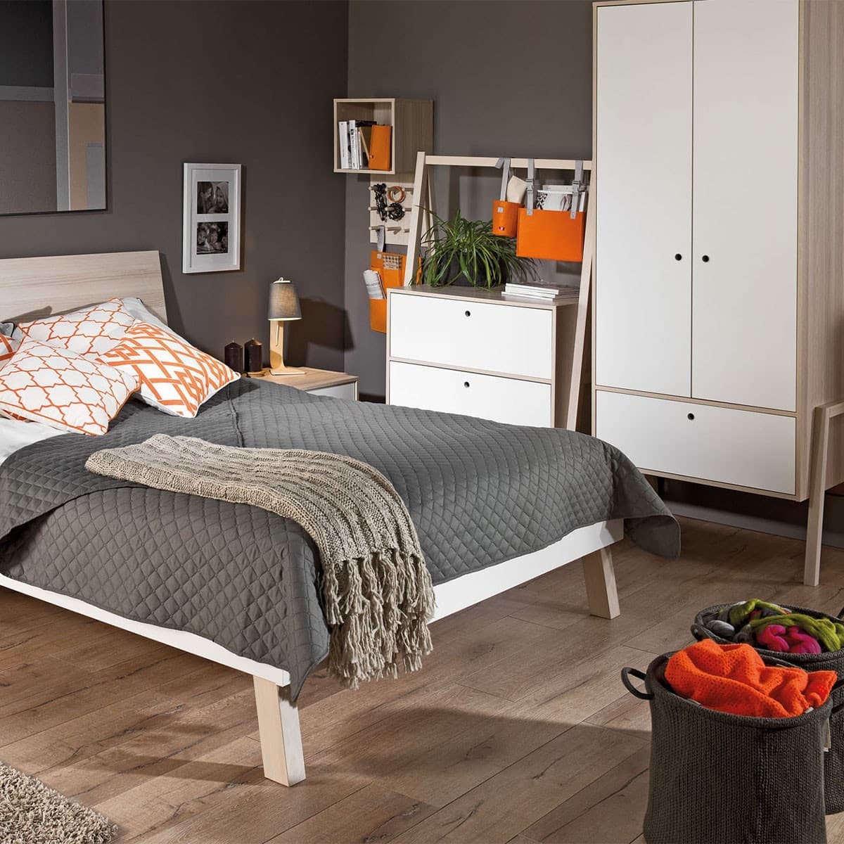 Commode 2 tiroirs blanc - Spot - Calicosy