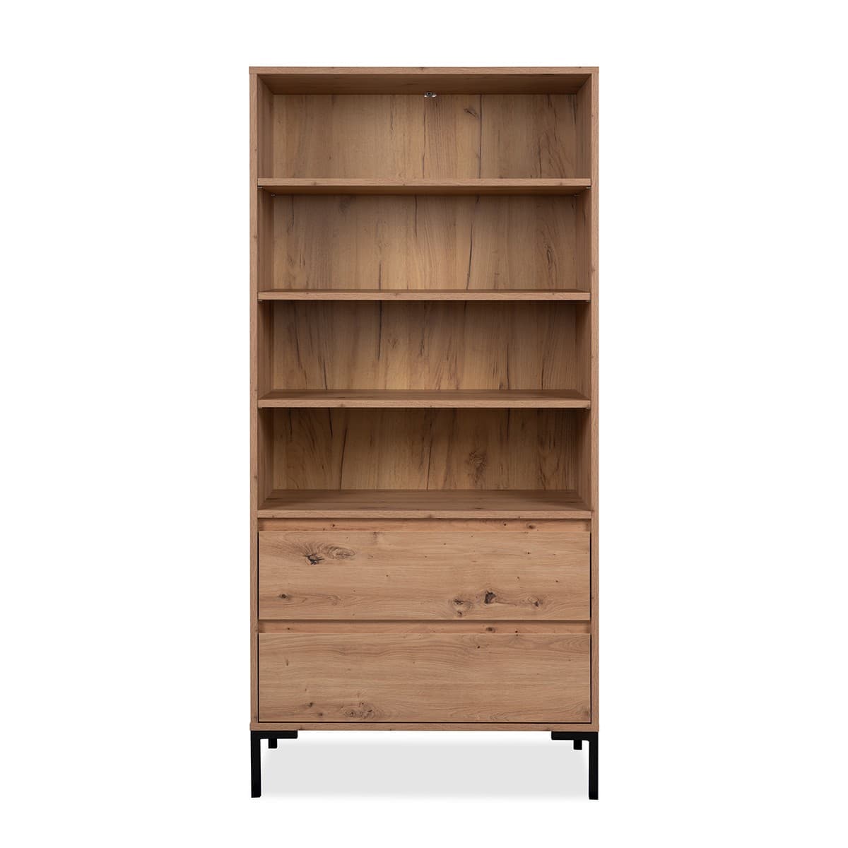 Buffet Haut 2 Tiroirs L77,5 x H165 cm - PIANA - Panneaux de particules - Calicosy
