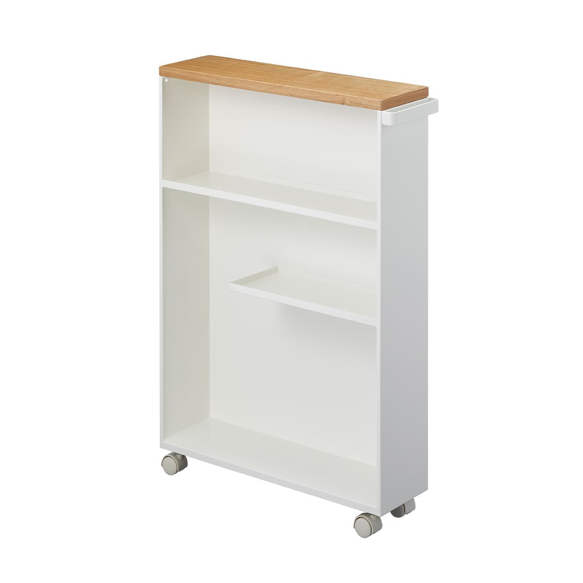 Chariot de toilette semi-fermé - L46 cm - Couleur : Blanc - Acier - Calicosy