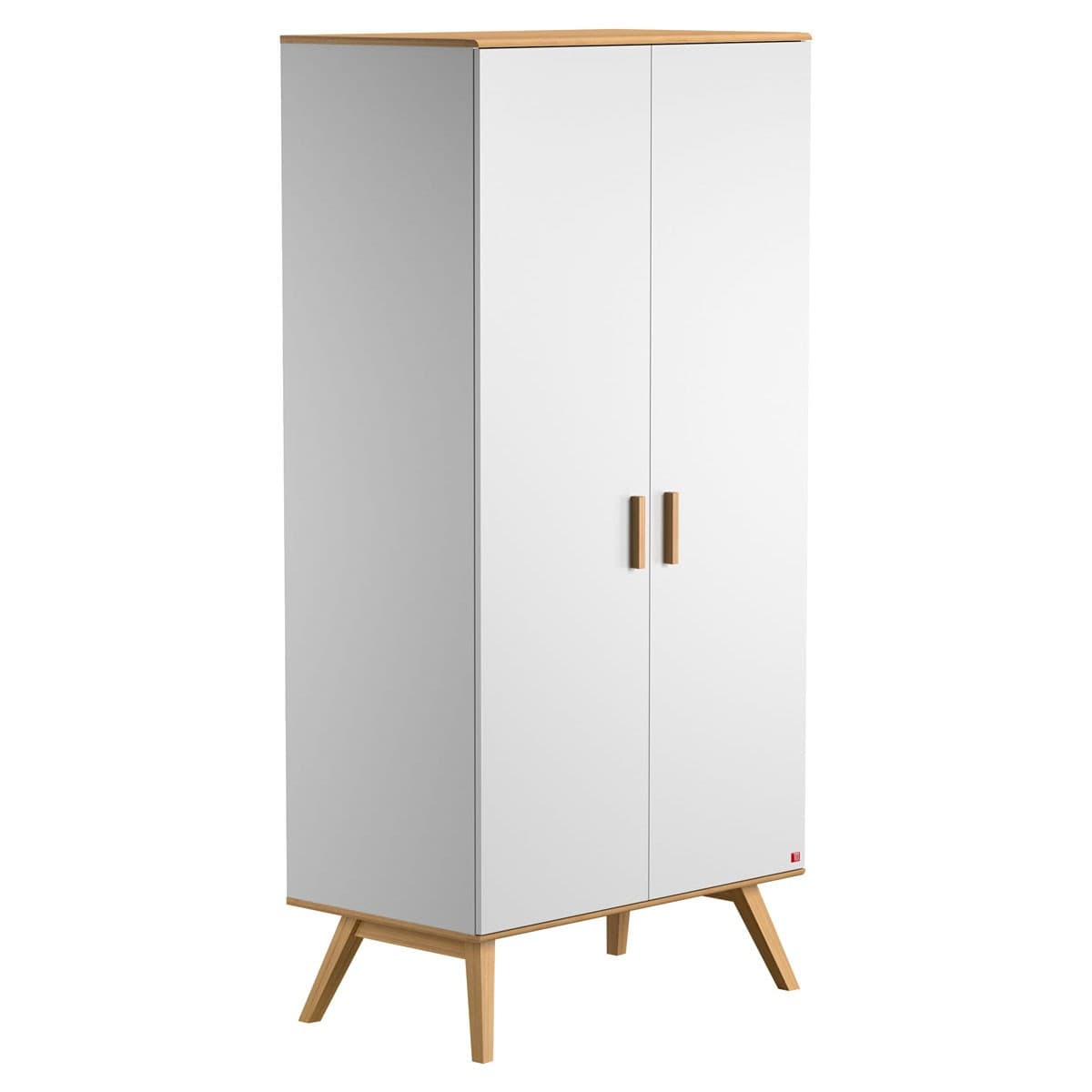 Armoire 2 portes H207,5 cm - Nautis - Couleur : Blanc - Panneaux de particules - Calicosy