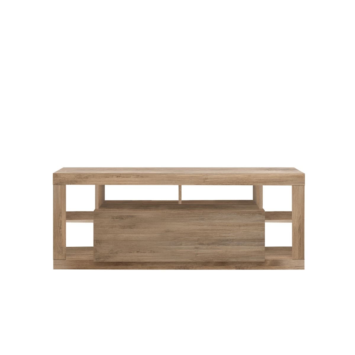 Meuble TV 1 porte L172 cm - Rimini - Couleur : Chêne artisan - Panneaux de particules - Calicosy