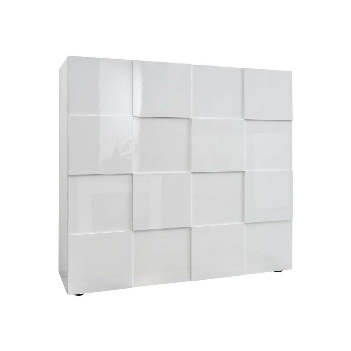 Buffet 2 portes L121 cm - Dama - Couleur : Blanc - Panneaux de particules - Calicosy