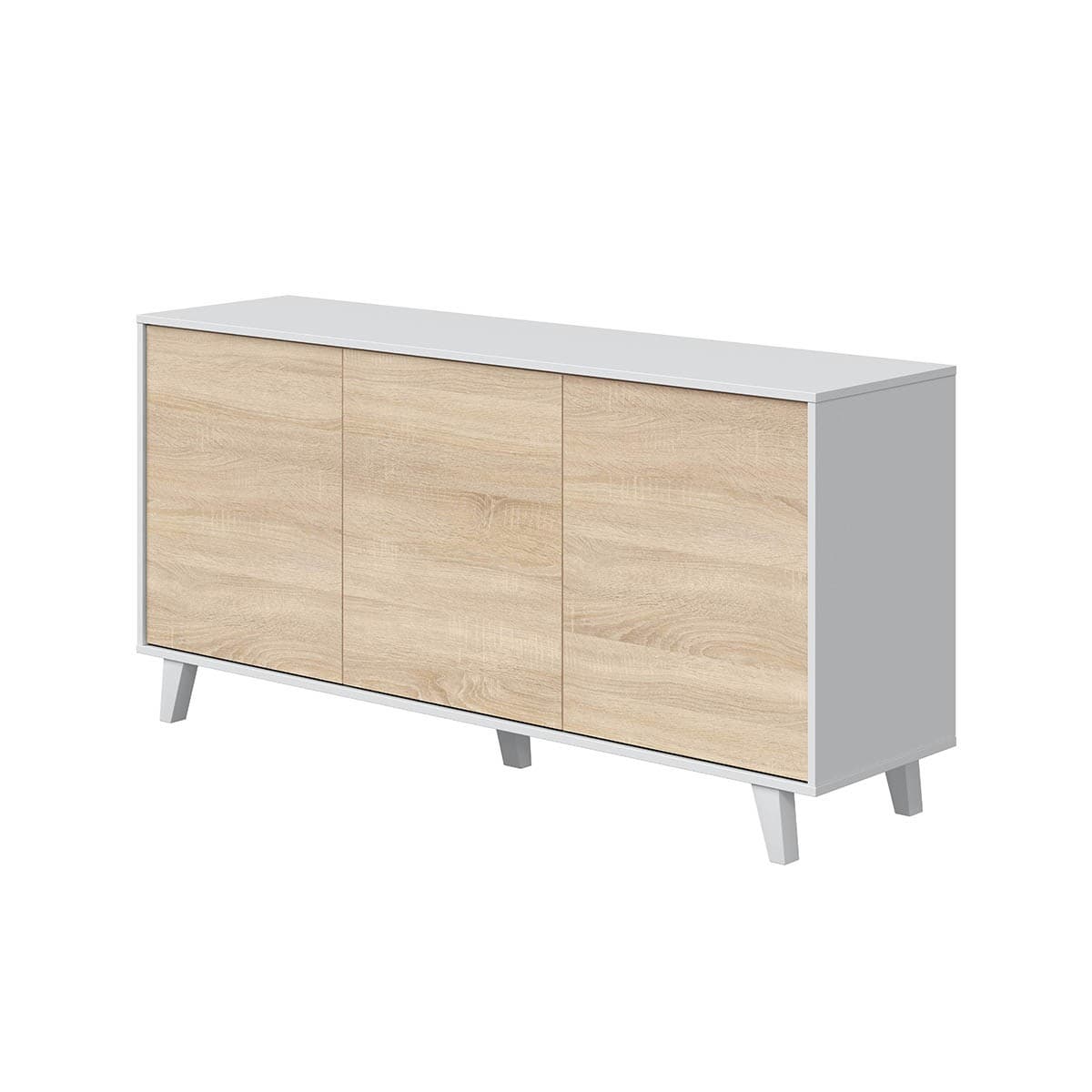 Buffet scandinave 3 portes Zaiken Plus - L154 cm - Panneaux de particules - Calicosy