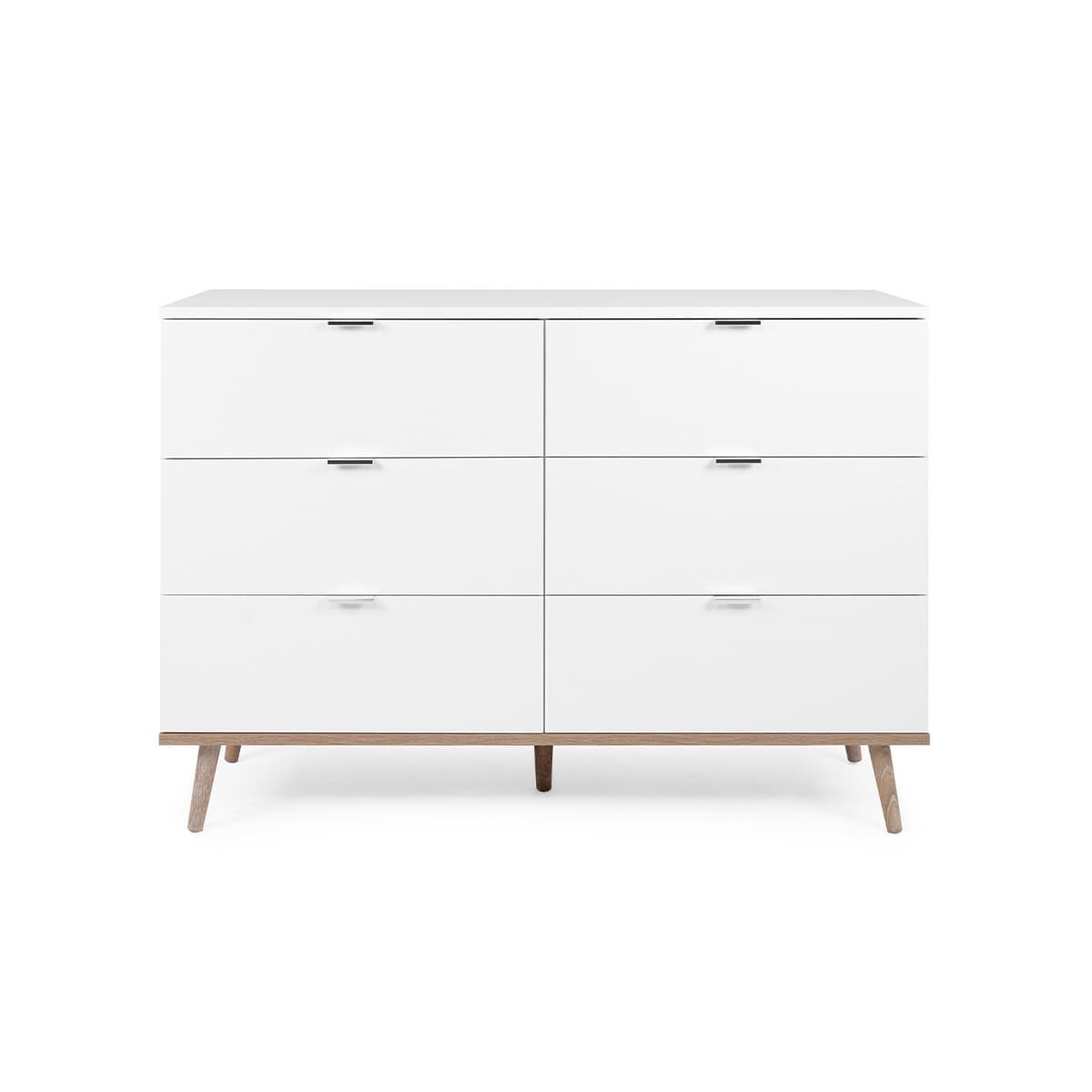 Commode 6 Tiroirs L120 cm - COPENHAGUE - Panneaux de particules - Calicosy