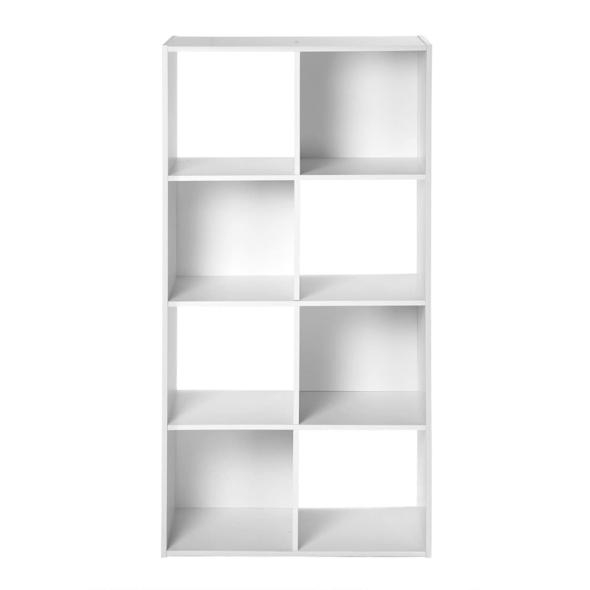 Étagère de Rangement 8 Cases - COMPO - Couleur : Blanc - Panneaux de particules - Calicosy