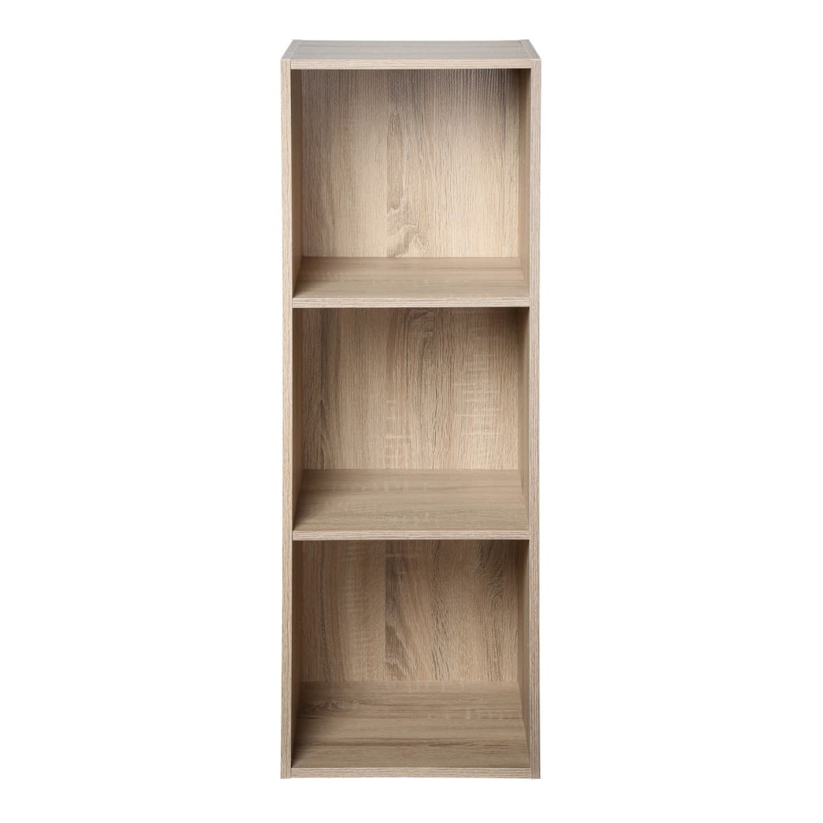Etagère de rangement contemporaine 3 cases - Couleur : Bois clair - Panneaux de particules - Calicosy