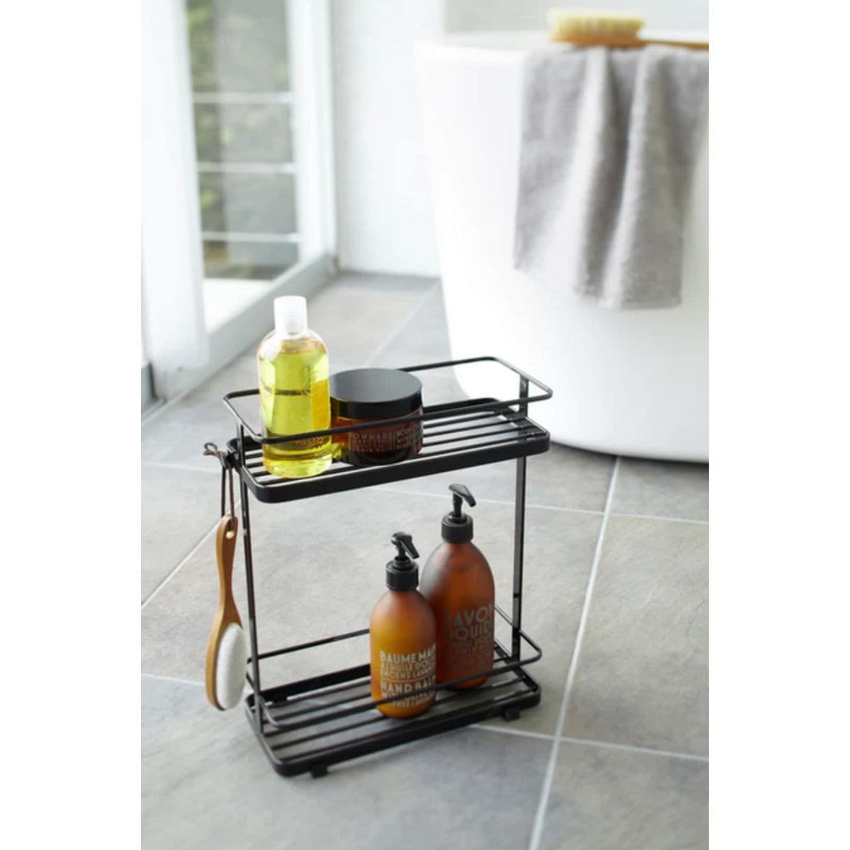 Etagère salle de bain en métal 2 niveaux - Calicosy