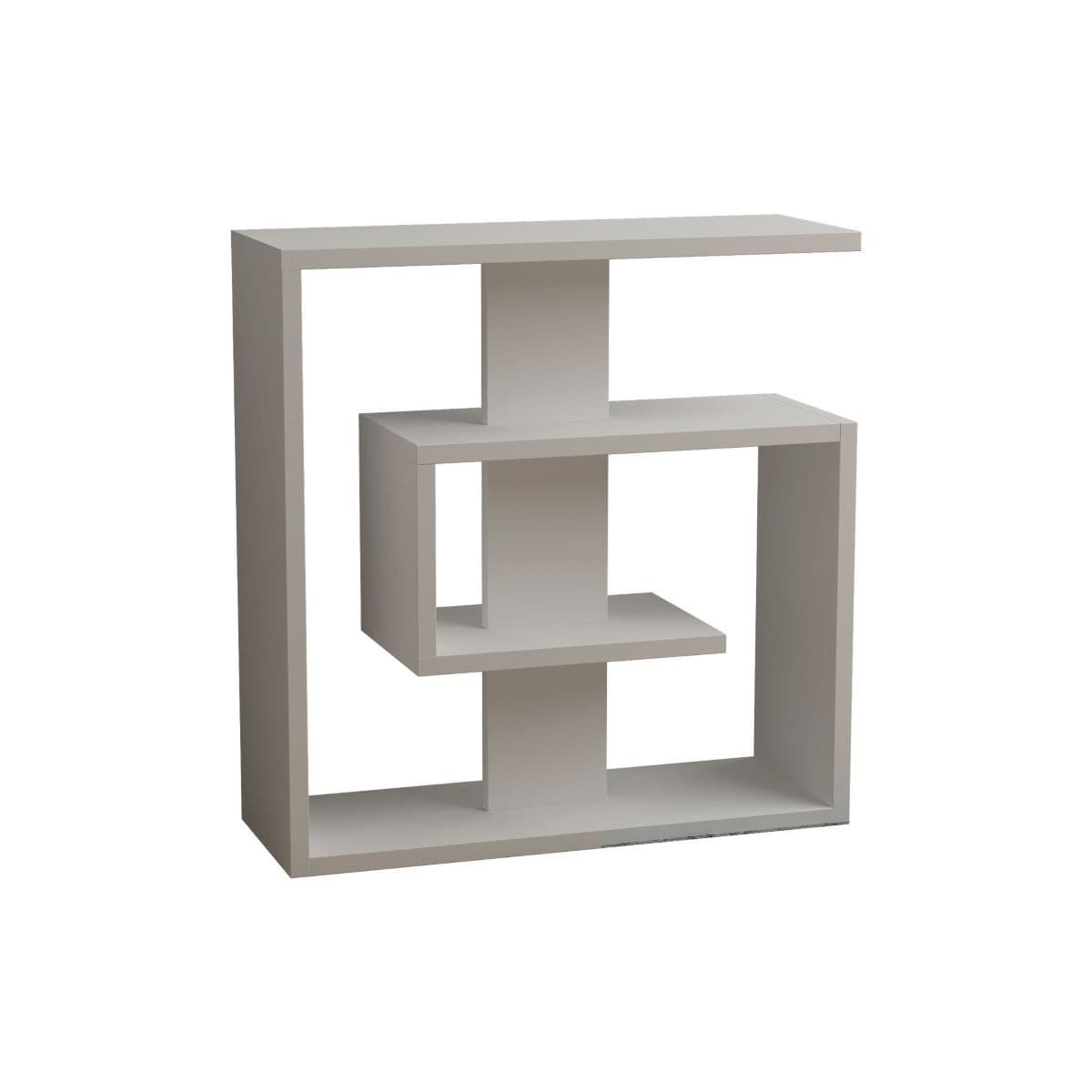 Bout de canapé 4 étagères H57 cm - Saly - Couleur : Blanc - Panneaux de particules - Calicosy