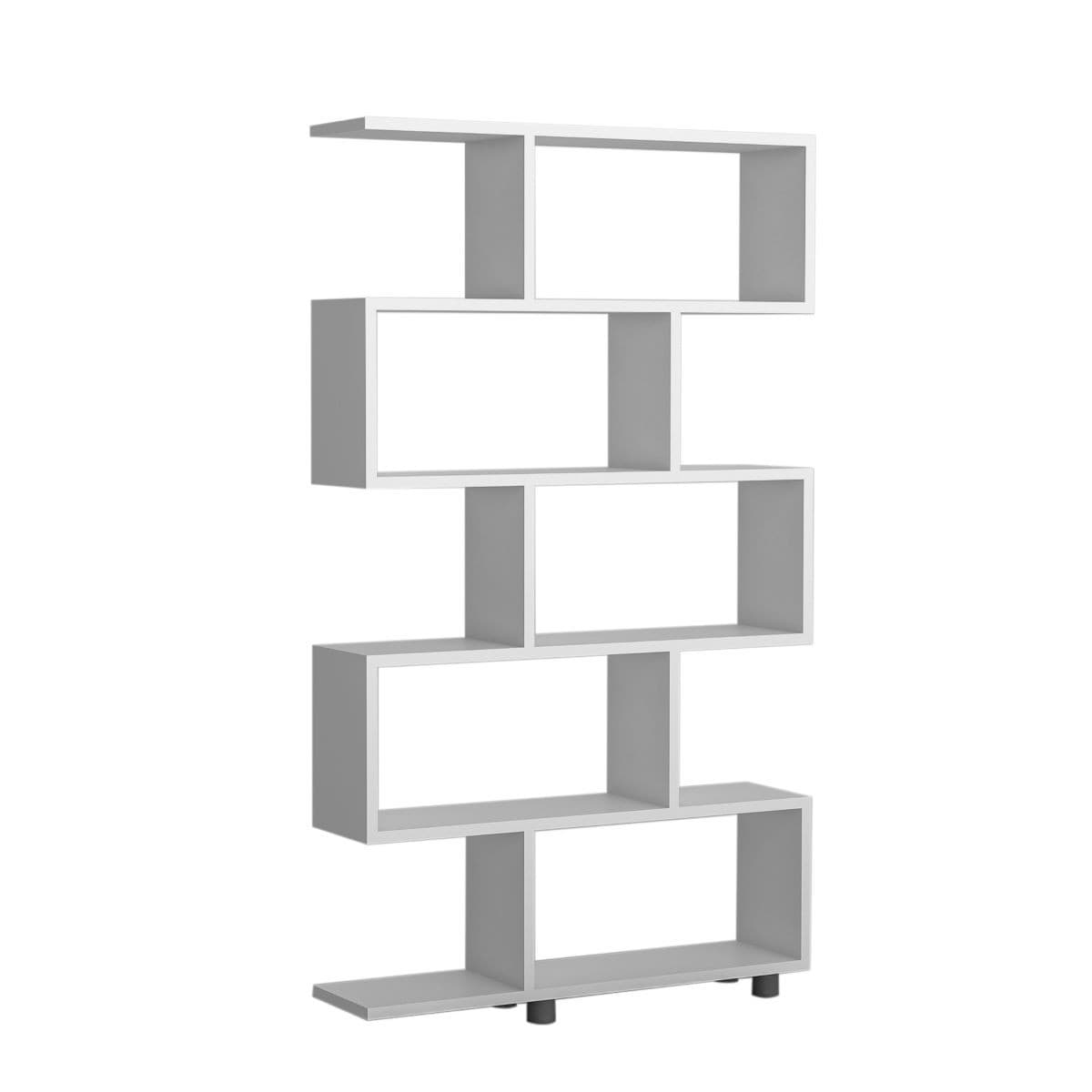 Etagère 11 tablettes L90 cm - ELIF - Couleur : Blanc - Panneaux de particules - Calicosy