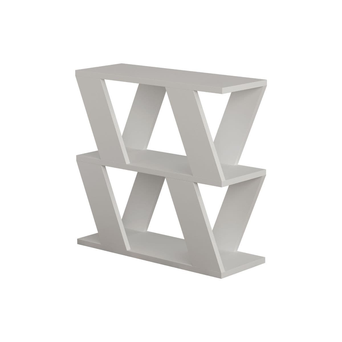 Bout de canapé 3 tablettes L60 cm - Lazena - Couleur : Blanc - Panneaux de particules - Calicosy