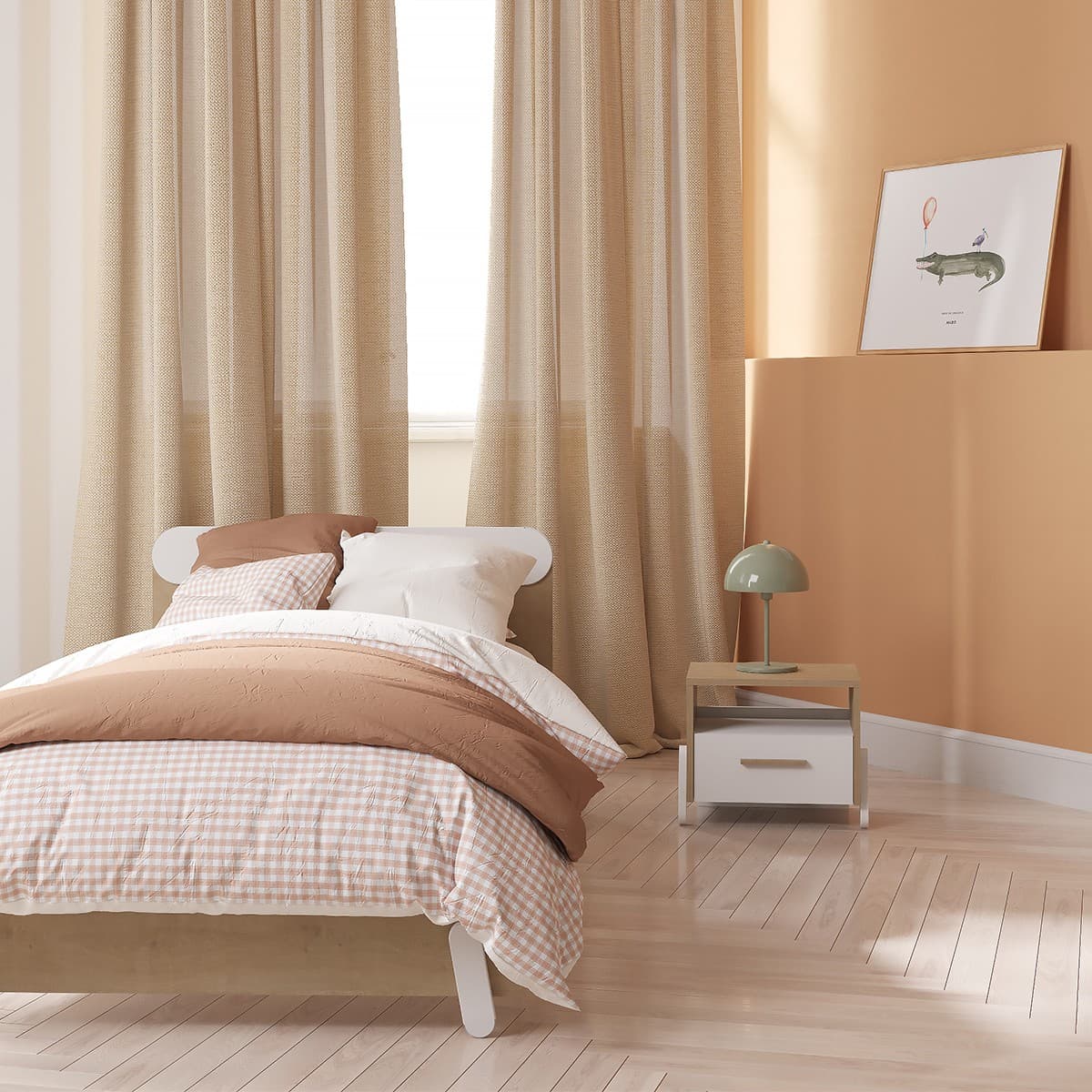 Chevet 1 tiroir L39,3 cm - NAILI - Calicosy