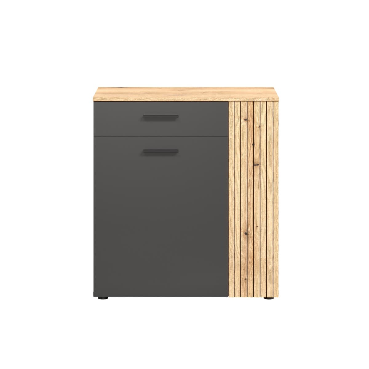 Buffet haut 2 portes et 1 tiroir L80 cm - ESTEBAN - Panneaux de particules - Calicosy