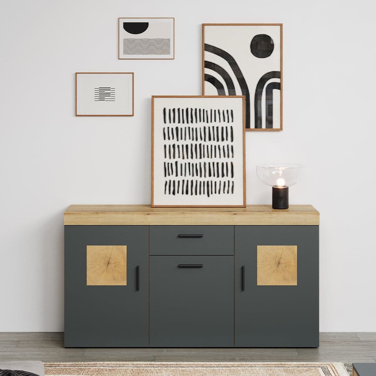 Buffet 3 portes et 1 tiroir L160 cm - TYLER - Calicosy