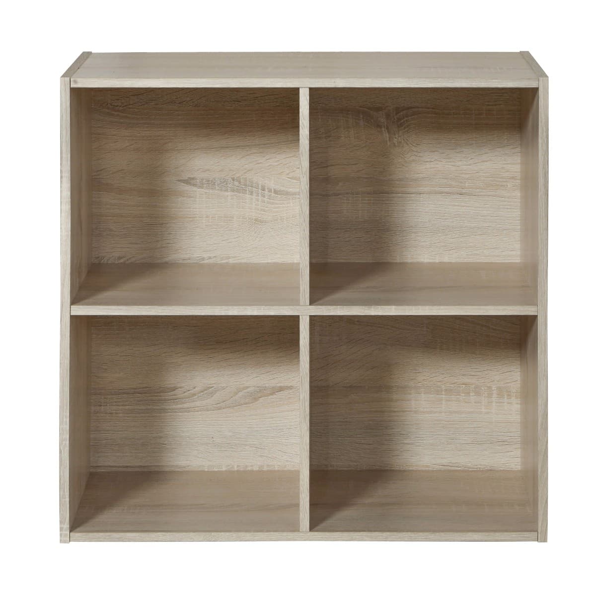Meuble 4 Cases H61,5 cm - COMPO - Couleur : Chêne - Panneaux de particules - Calicosy