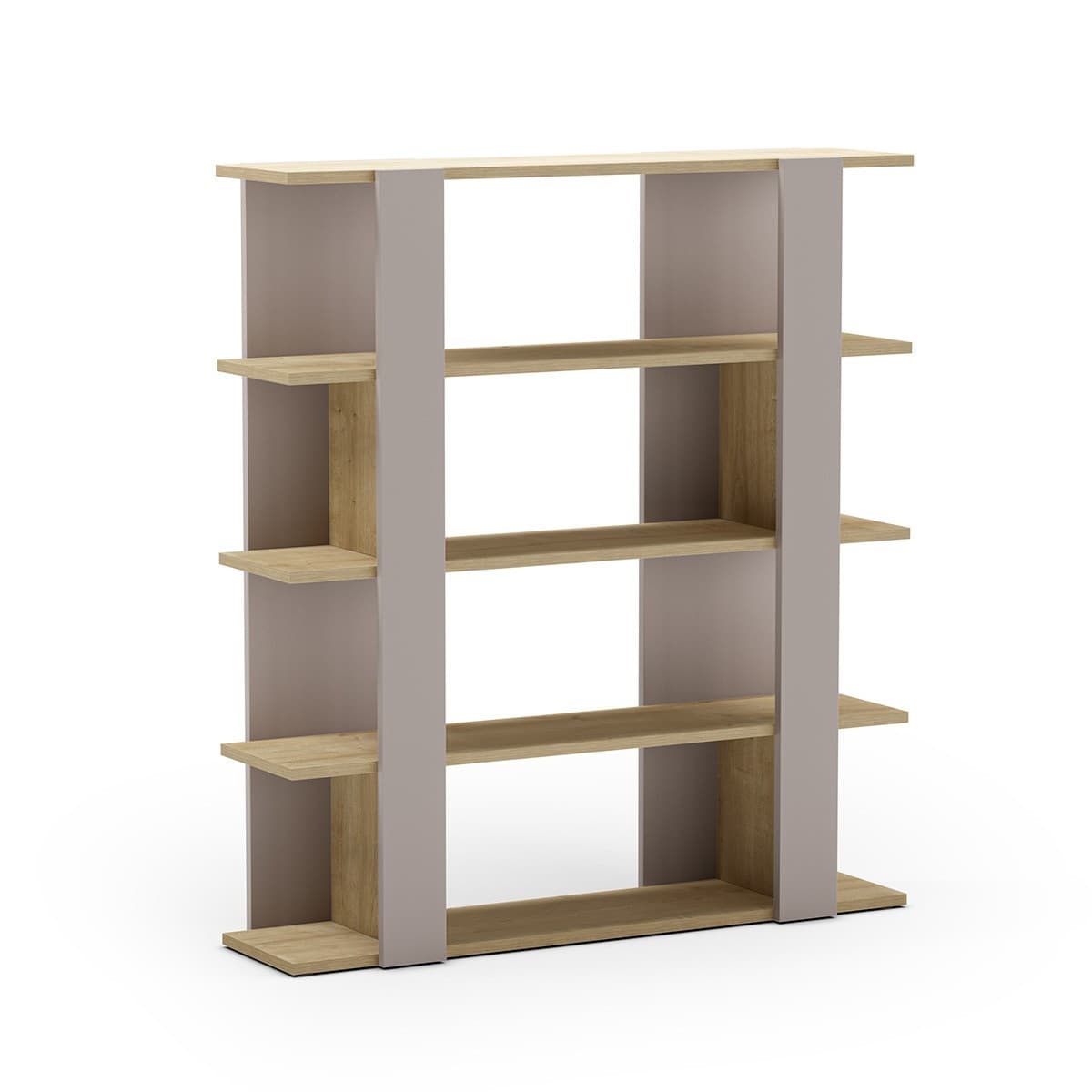 Étagère H122 cm - NAILA - Couleur : Taupe - Panneaux de particules - Calicosy