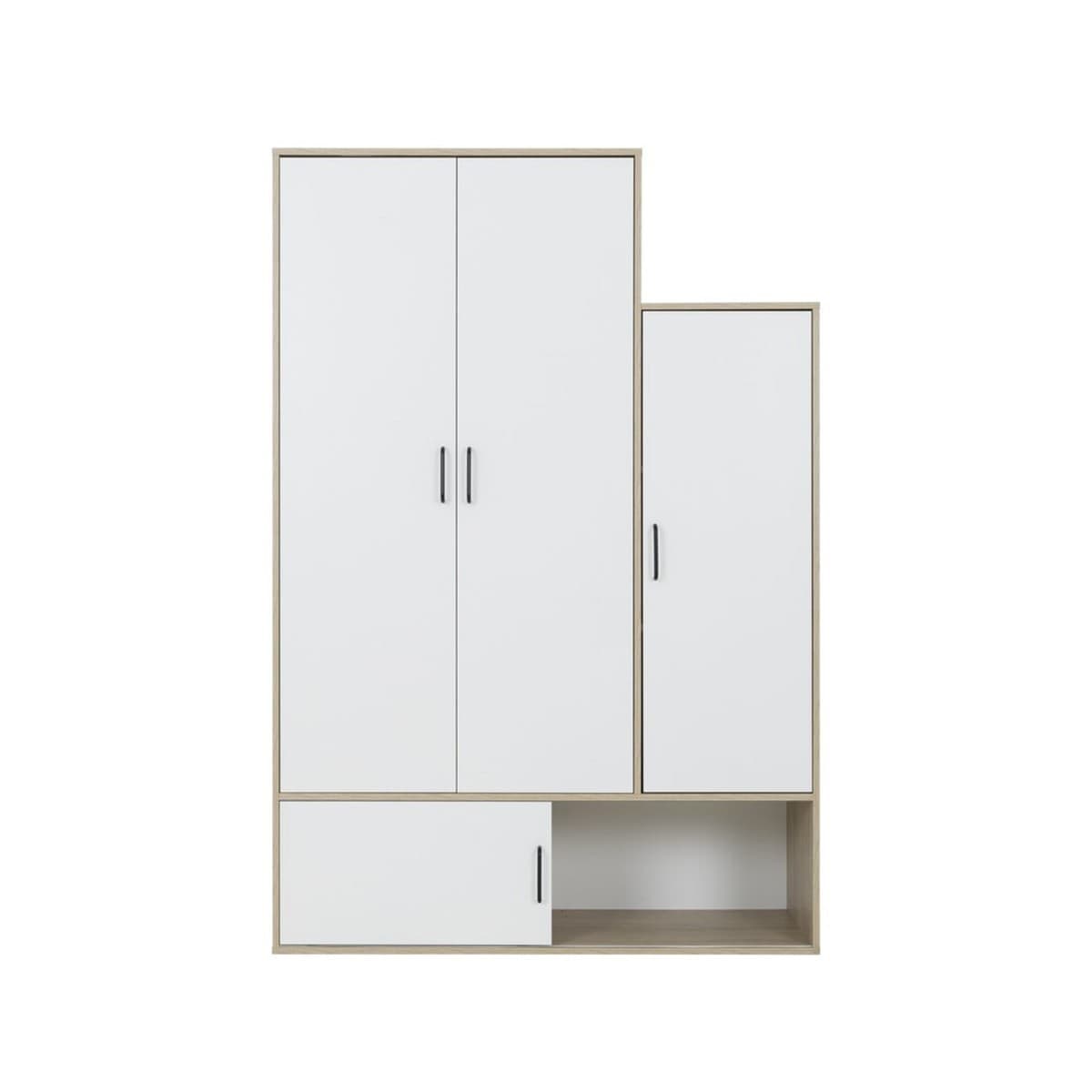 Armoire 4 portes H195 cm - ERWAN - Panneaux de particules - Calicosy