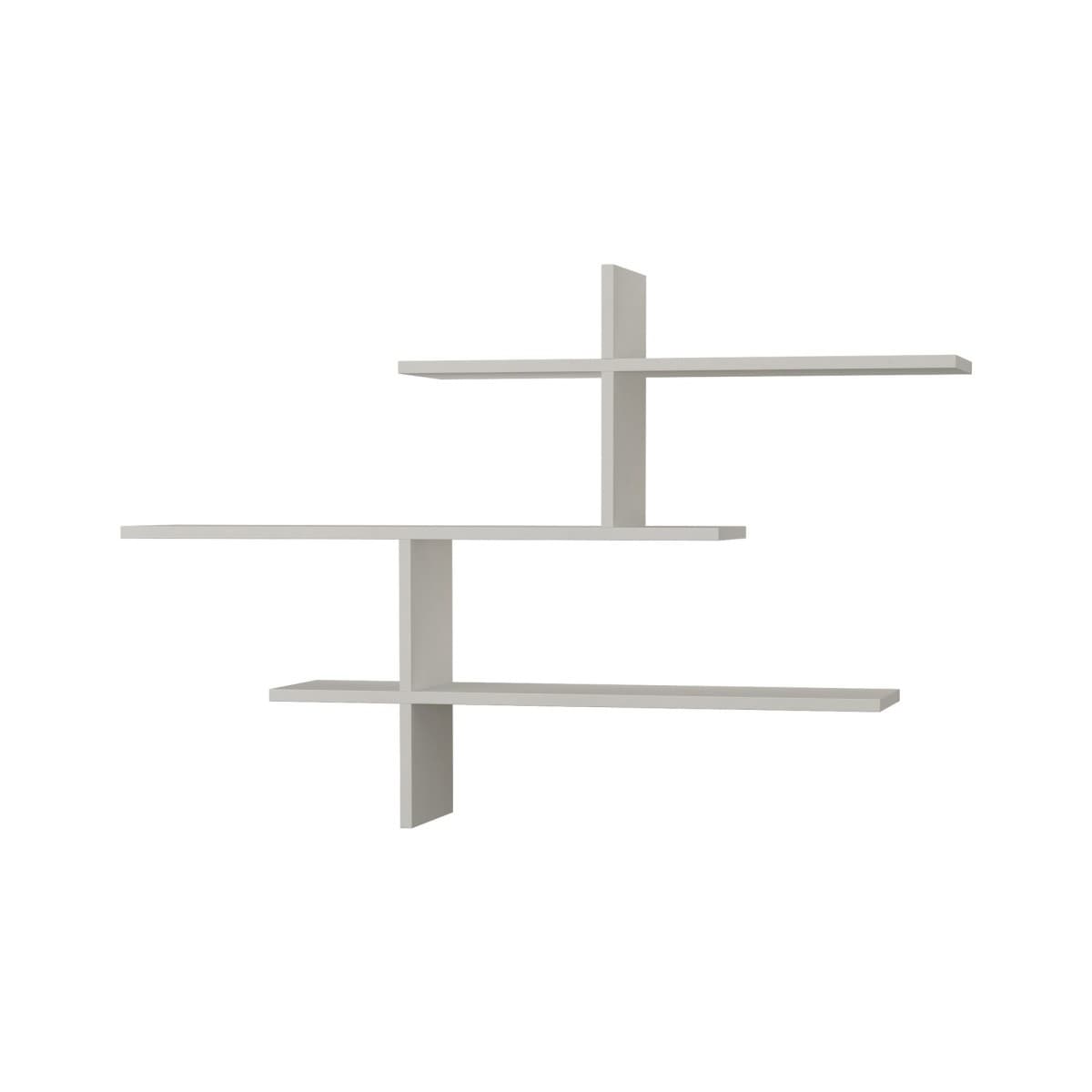 Etagère murale suspendue L123 cm - LEO - Couleur : Blanc - Panneaux de particules - Calicosy
