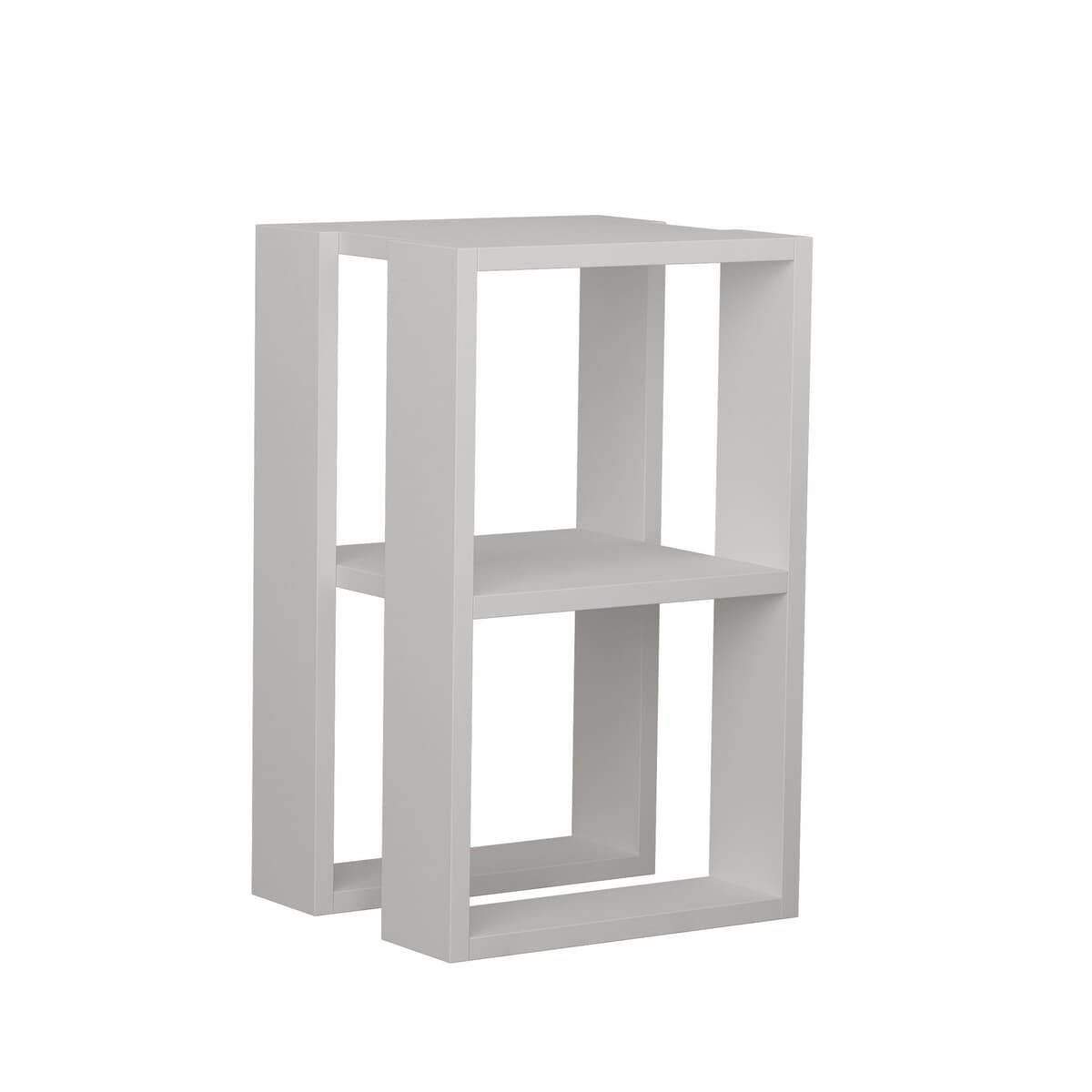Table de chevet blanc H55 cm - LORRIE - Panneaux de particules - Calicosy