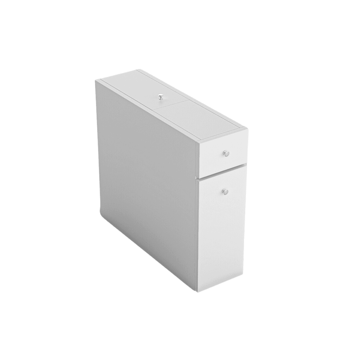 Etagère de rangement WC blanc L19 cm - CALENCIA - Panneaux de particules - Calicosy