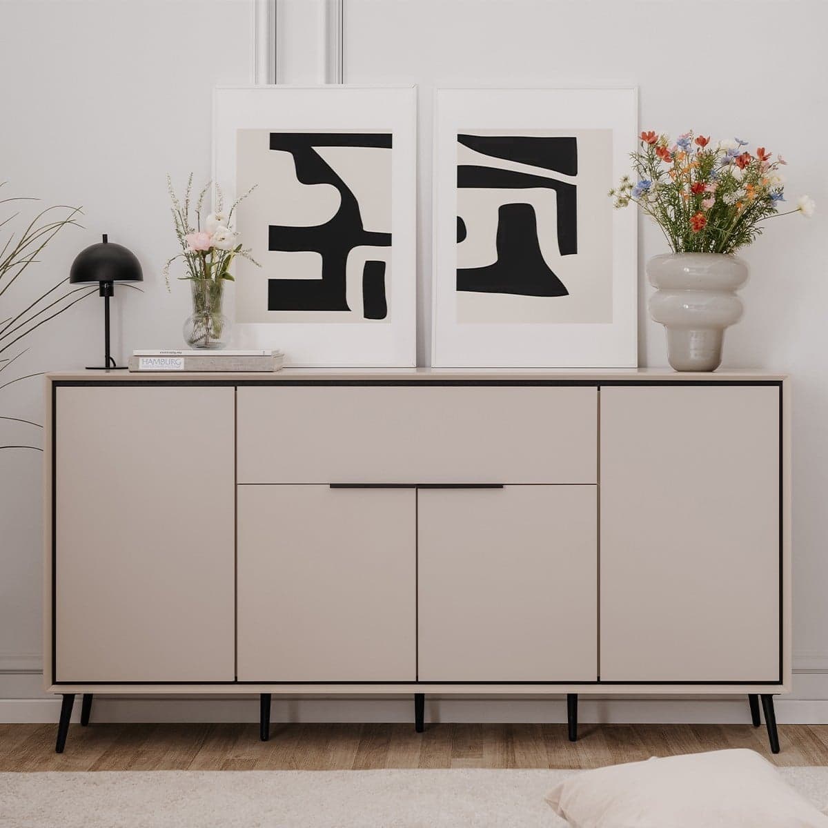 Buffet 4 Portes et 1 Tiroir L175 cm - ARONA - Calicosy