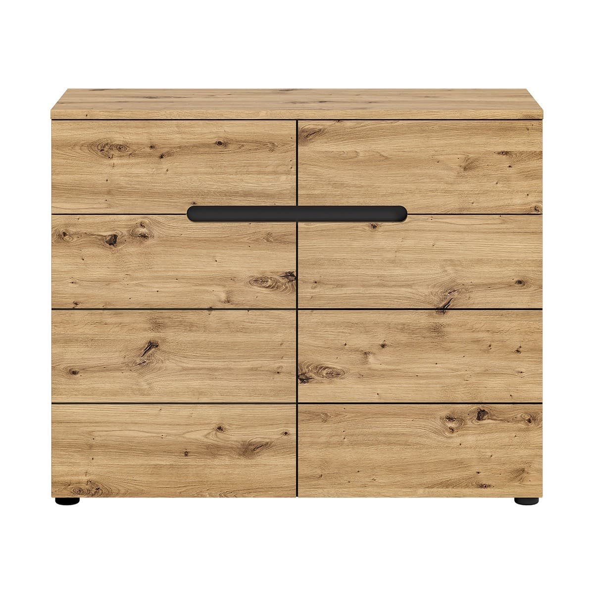 Commode 2 portes et 2 tiroirs L100 cm - CANU - Panneaux de particules - Calicosy