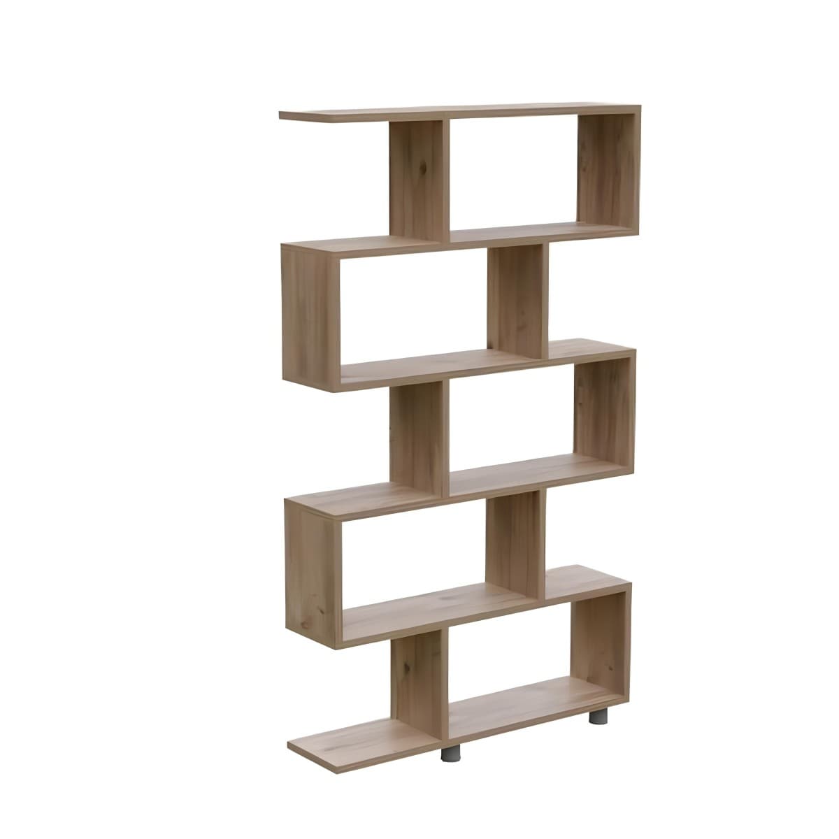 Etagère 11 tablettes L90 cm - ELIF - Couleur : Chêne - Panneaux de particules - Calicosy
