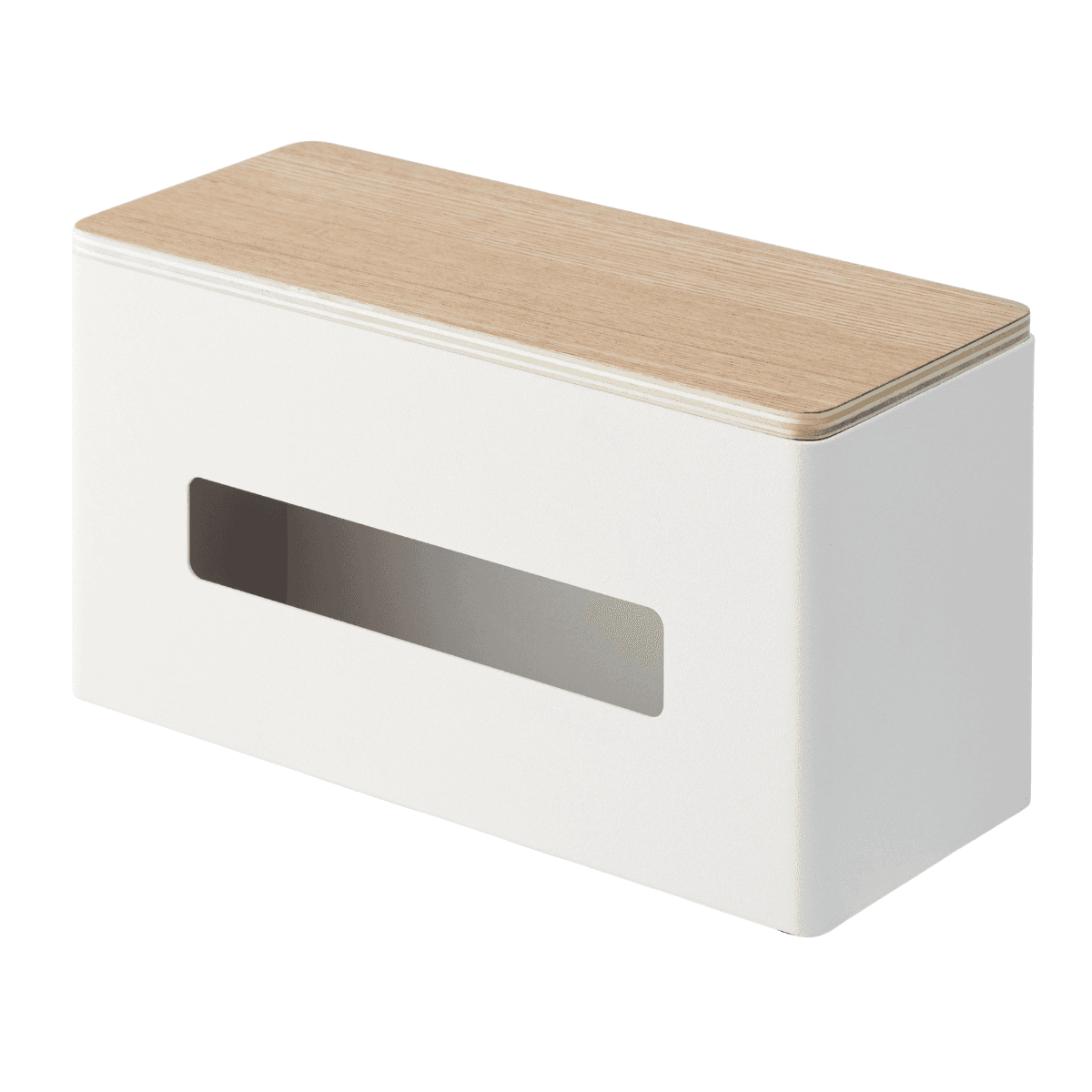 Boîte à mouchoirs double-face L26 cm - RIN - Couleur : Blanc - Acier - Calicosy