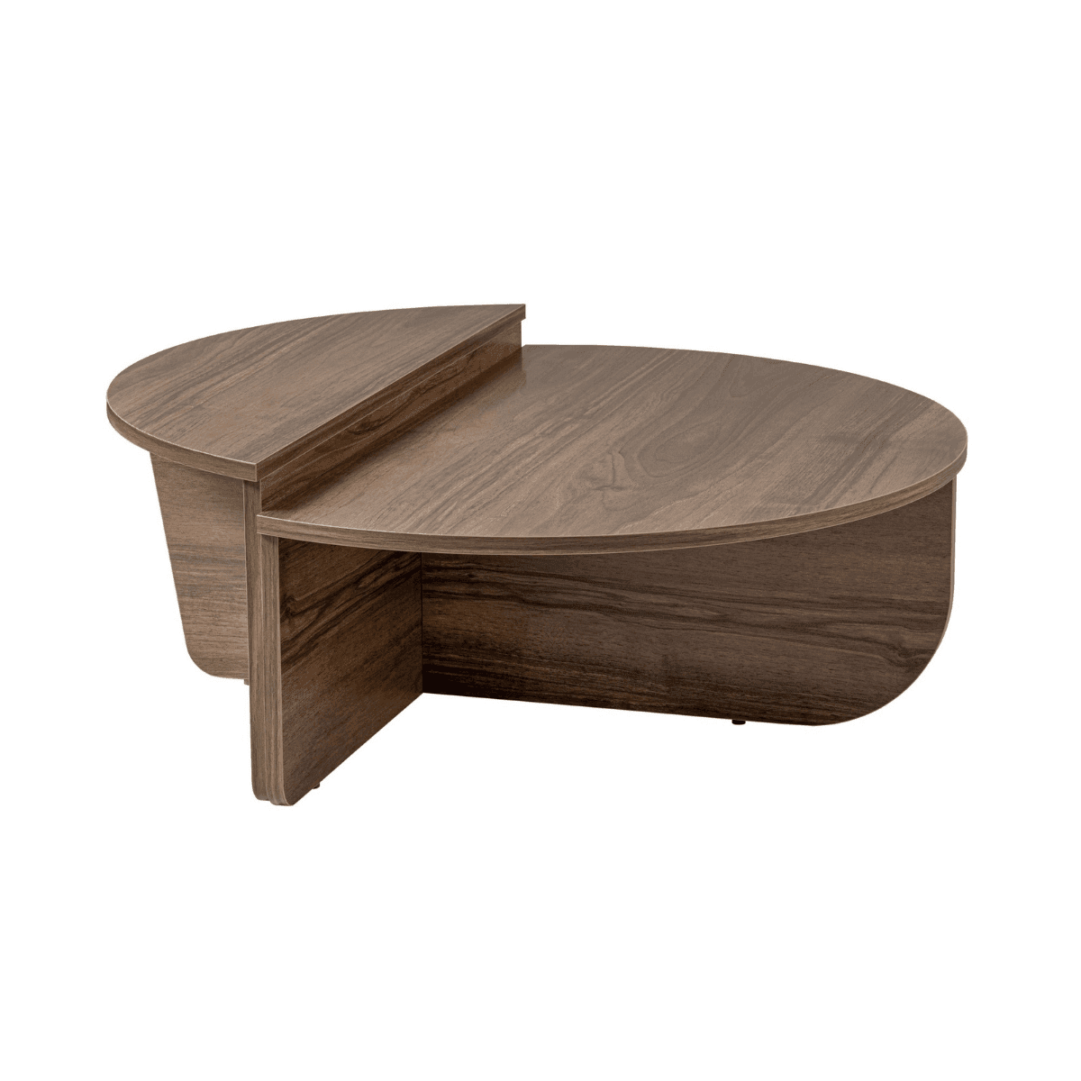 Lot de 2 tables basses L90 cm - ORION - Couleur : Bois foncé - Panneaux de particules - Calicosy