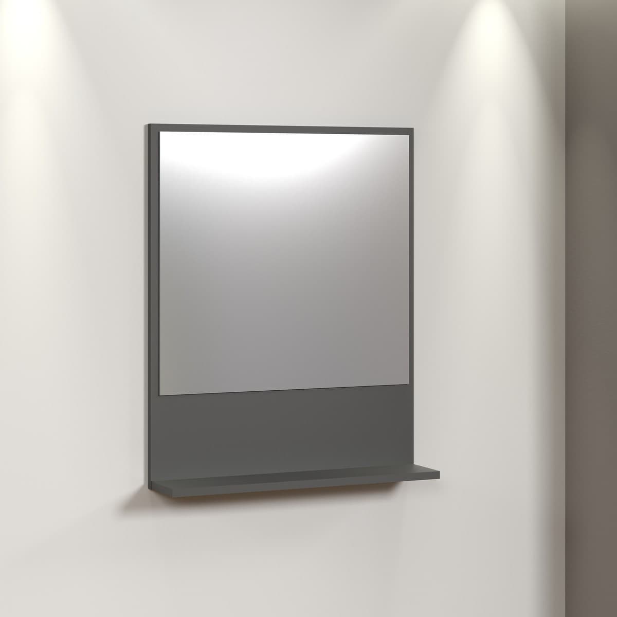 Miroir mural avec 1 tablette L60 cm - PUREBLISS - Calicosy