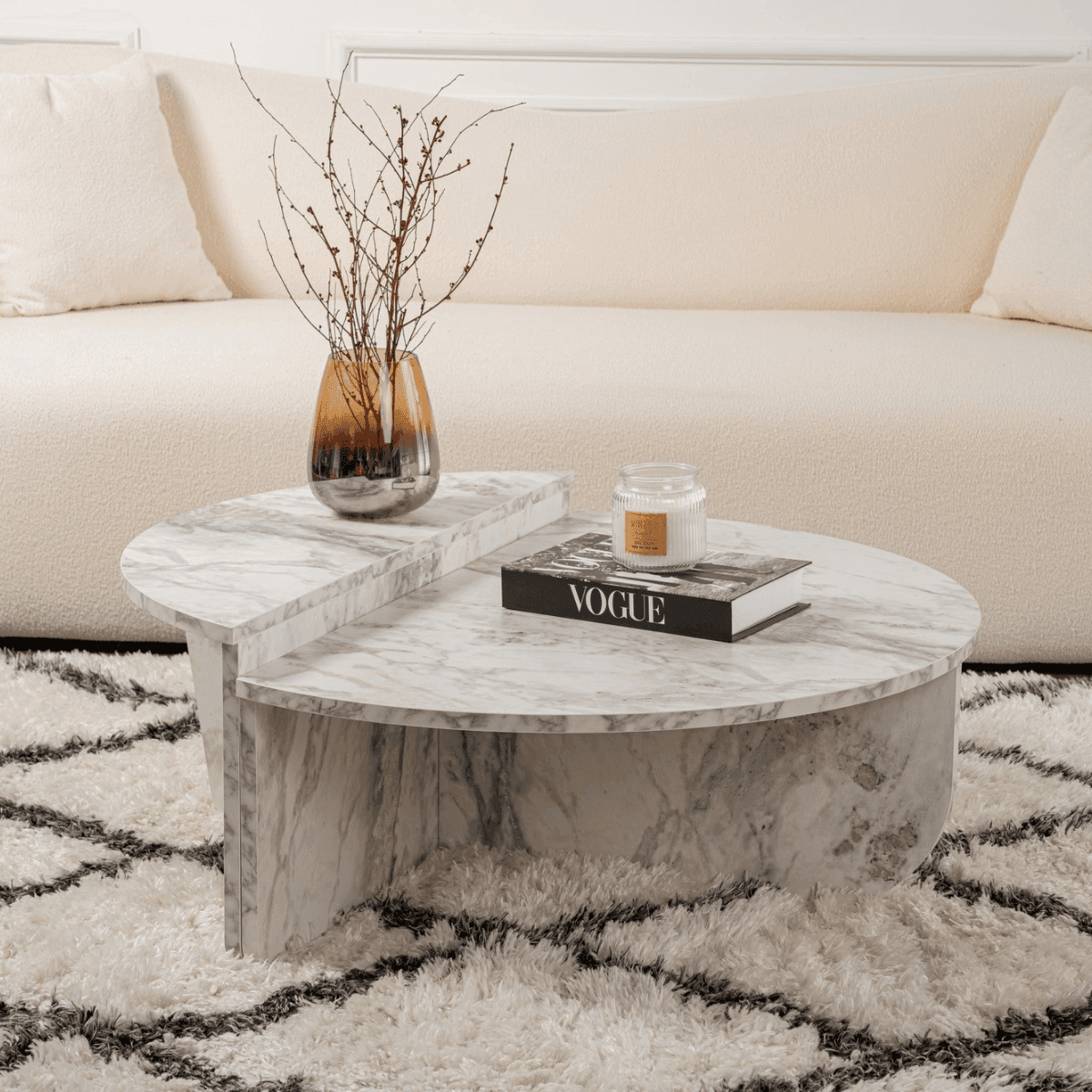 Lot de 2 tables basses L90 cm - ORION - Calicosy