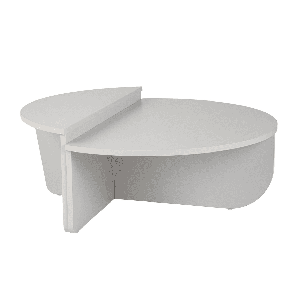 Lot de 2 tables basses L90 cm - ORION - Couleur : Gris - Panneaux de particules - Calicosy