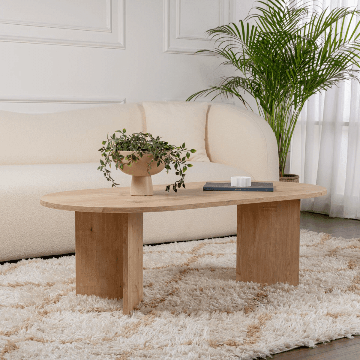 Table basse ovale L119 cm - IRIS - Calicosy