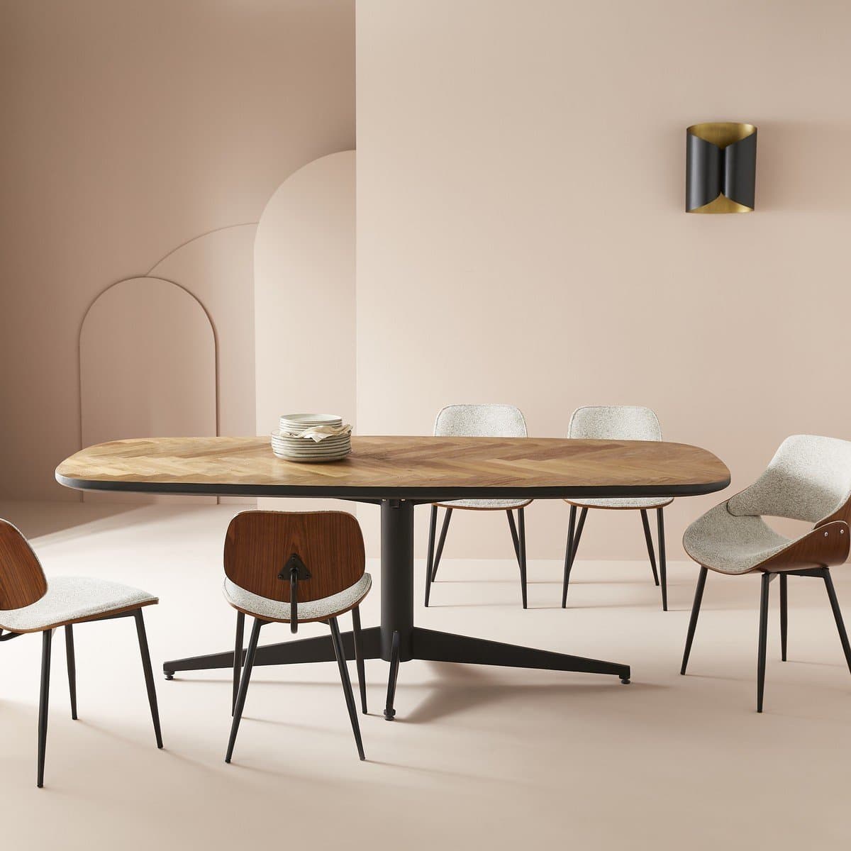 Table en bois massif L220cm - BERNARD - Calicosy