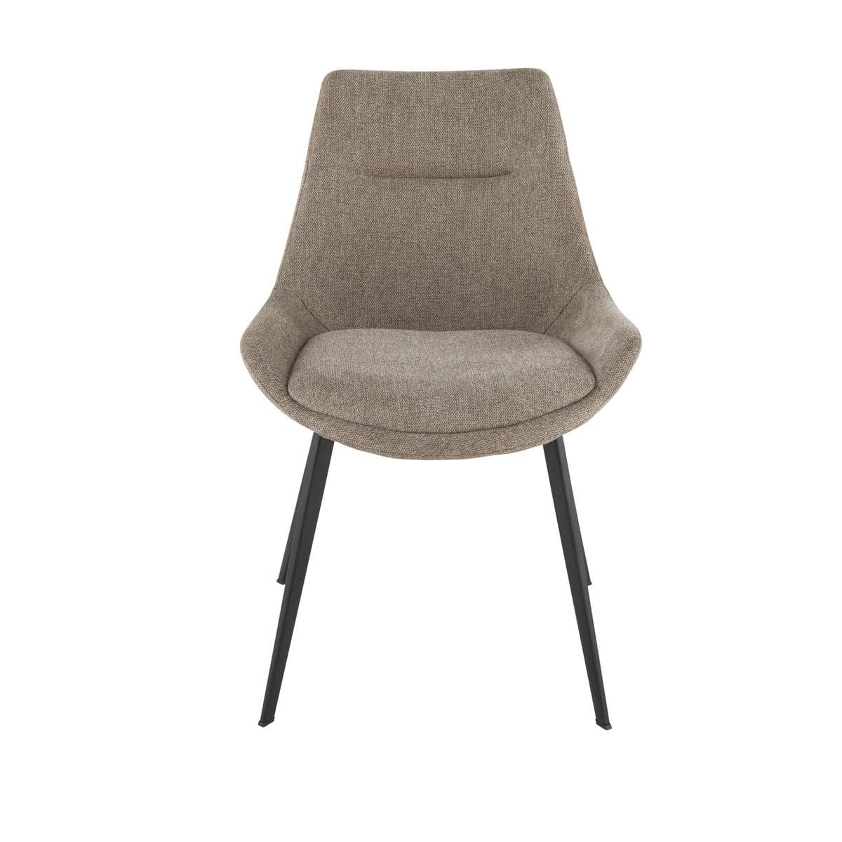 Lot de 6 chaises en tissu taupe L62 cm - COLOMBE - Calicosy