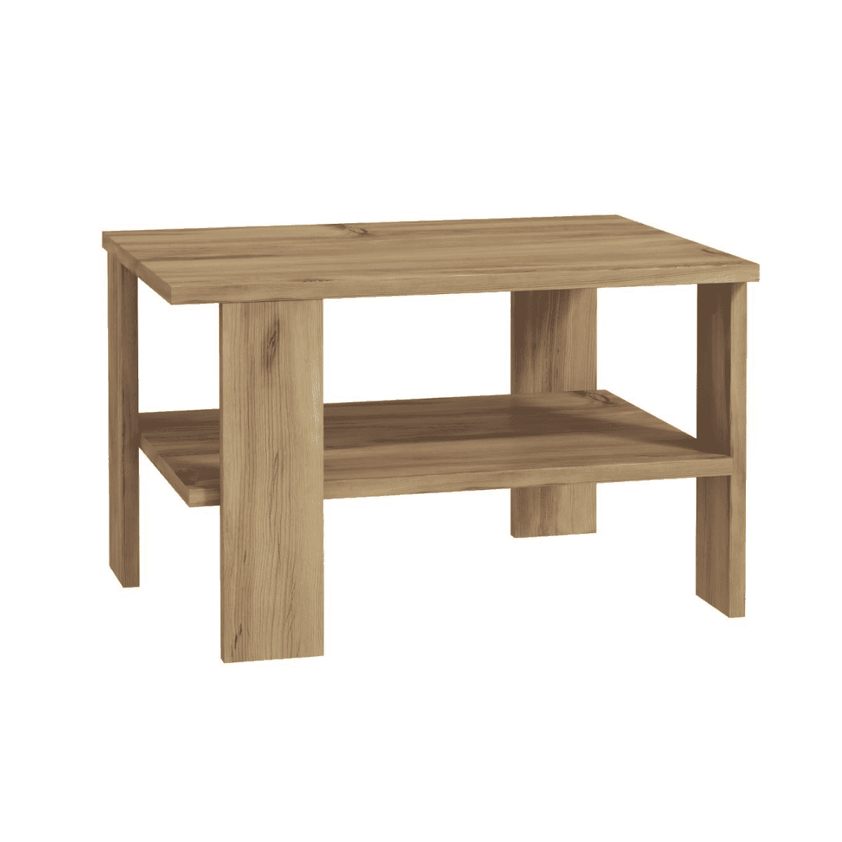 Table basse 1 étagère L60 cm - DUAMA - Couleur : Chêne - Panneaux de particules - Calicosy
