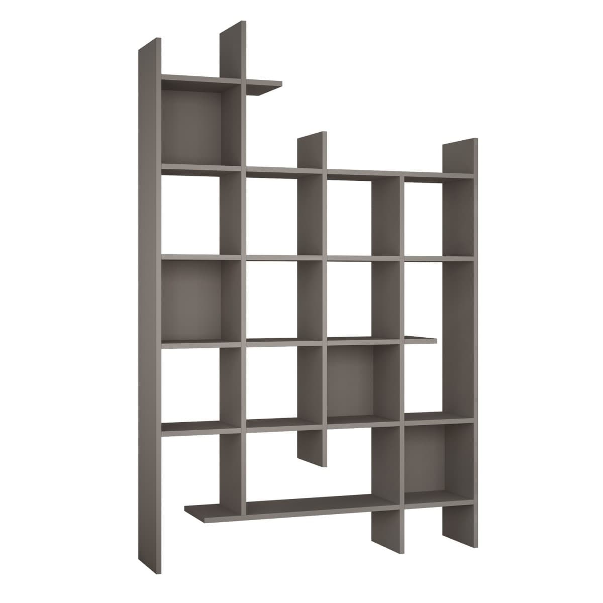 Etagère 18 tablettes H188 cm - Manco - Couleur : Taupe - Panneaux de particules - Calicosy