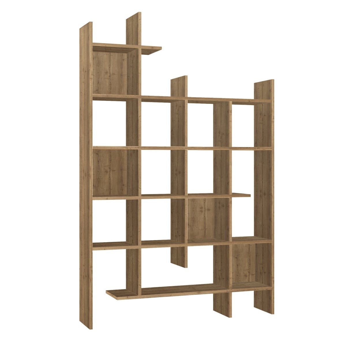 Etagère 18 tablettes H188 cm - Manco - Couleur : Bois hitit - Panneaux de particules - Calicosy