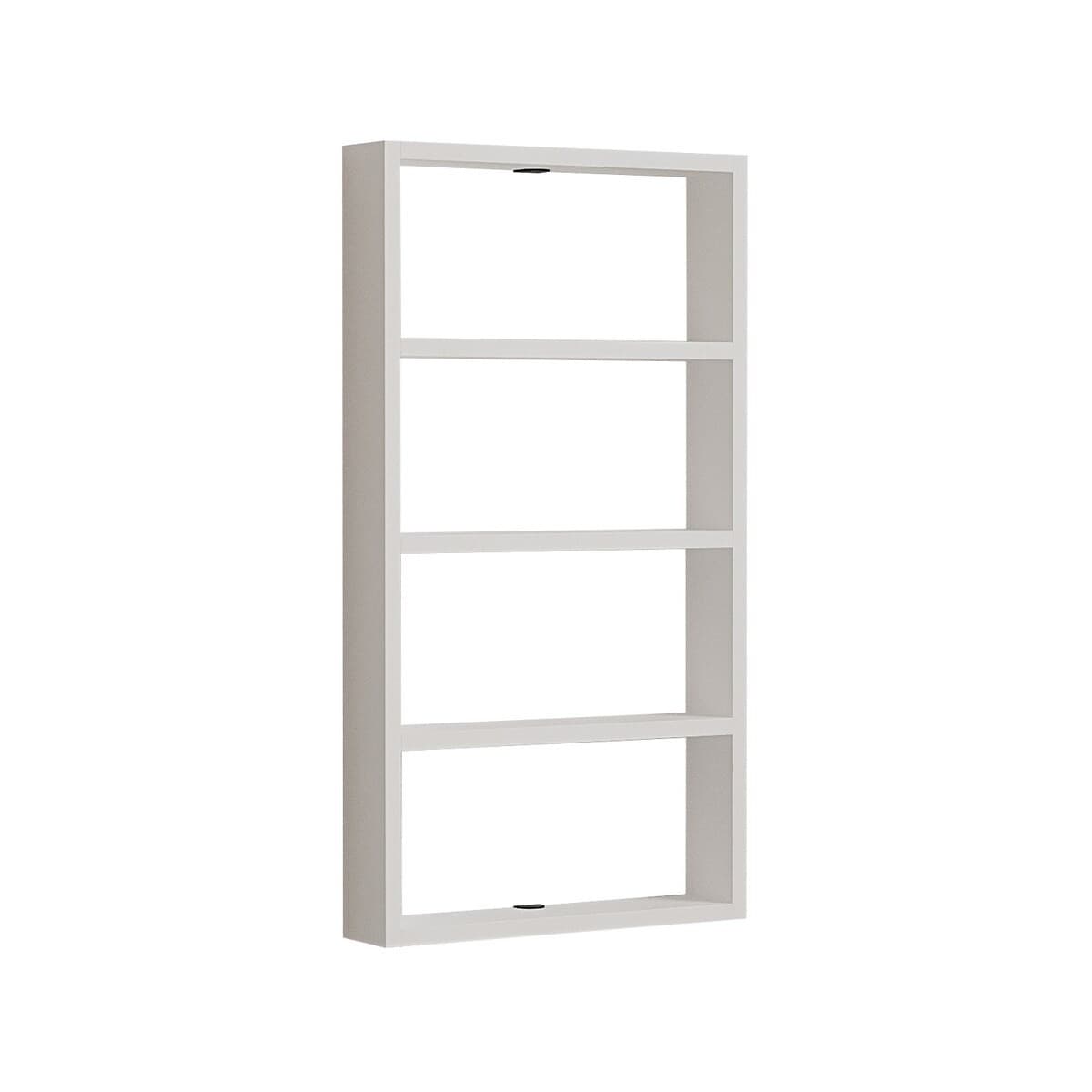 Etagère murale 4 tablettes H80 cm - LYA - Couleur : Blanc - Panneaux de particules - Calicosy