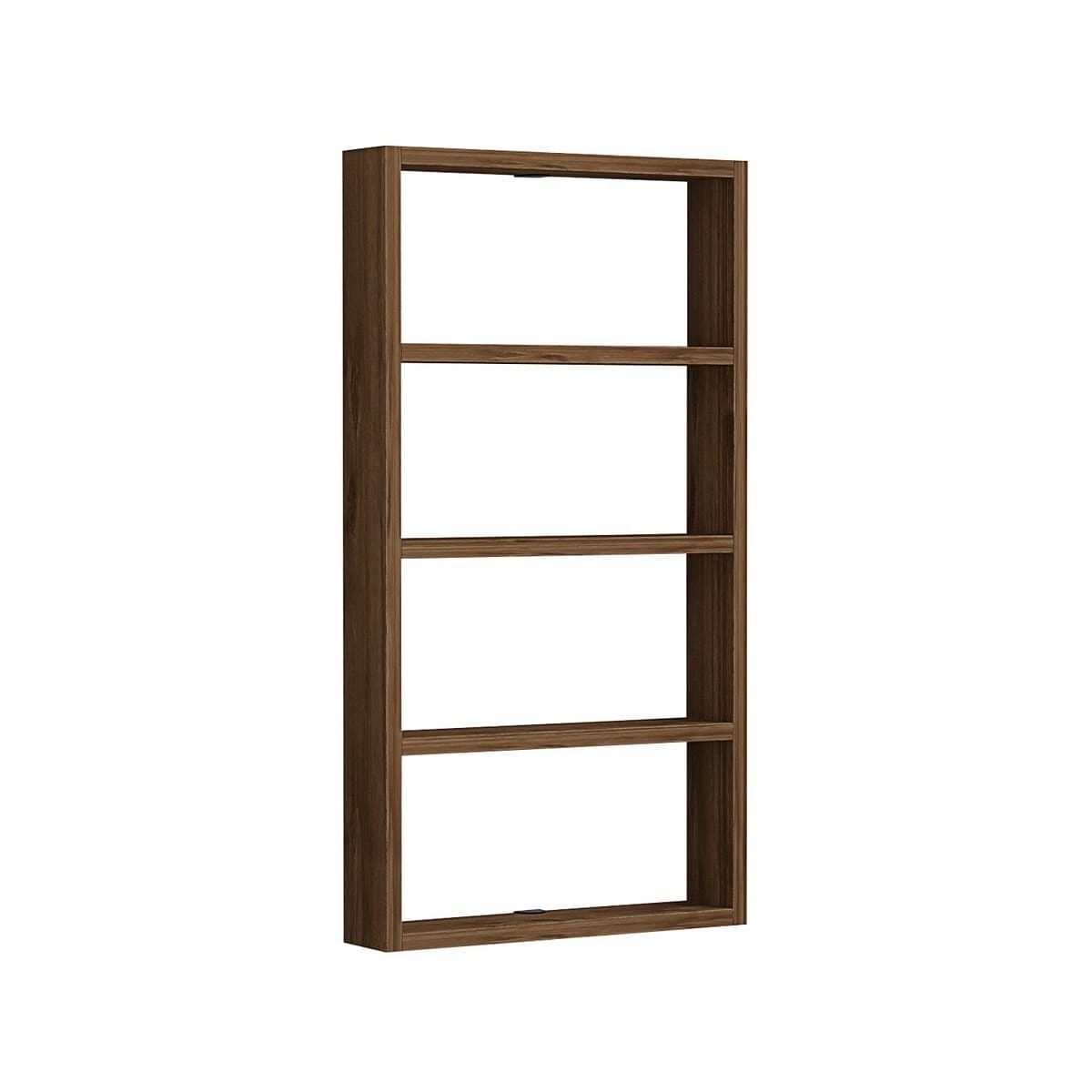Etagère murale 4 tablettes H80 cm - LYA - Couleur : Noyer - Panneaux de particules - Calicosy