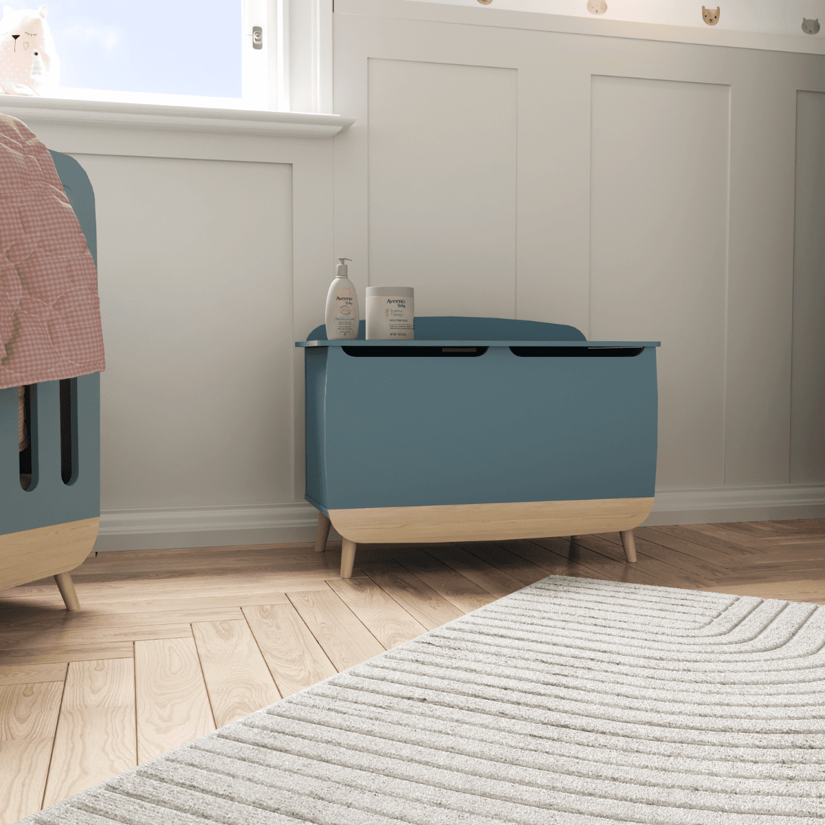 Coffre à jouets avec couvercle L82,4 cm - FIRMIANA - Calicosy