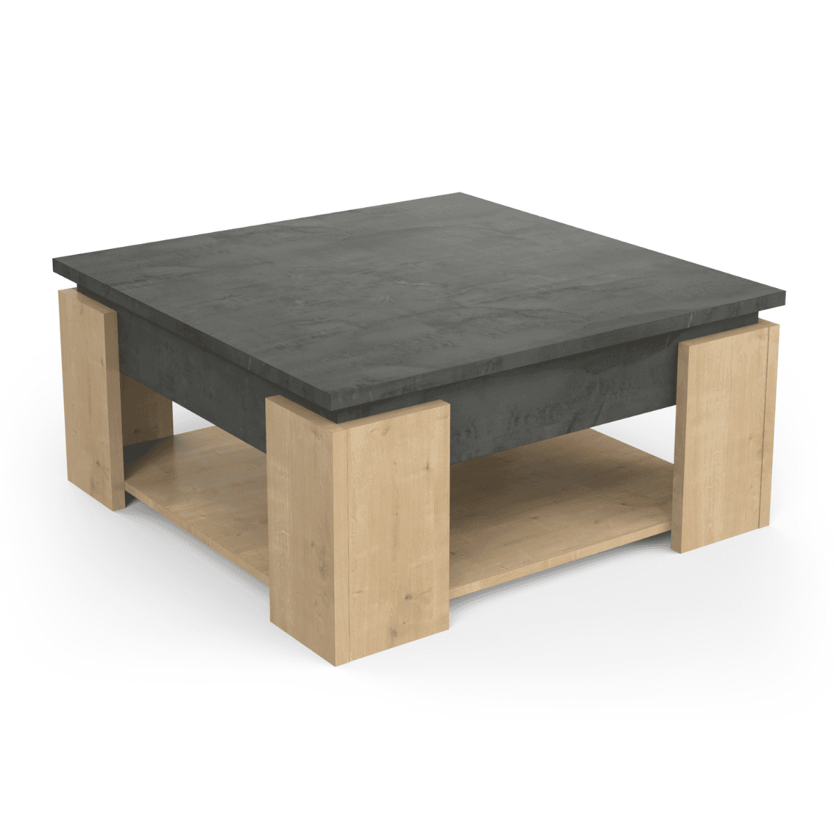 Table basse L80 cm - AUSTIN - Panneaux de particules - Calicosy