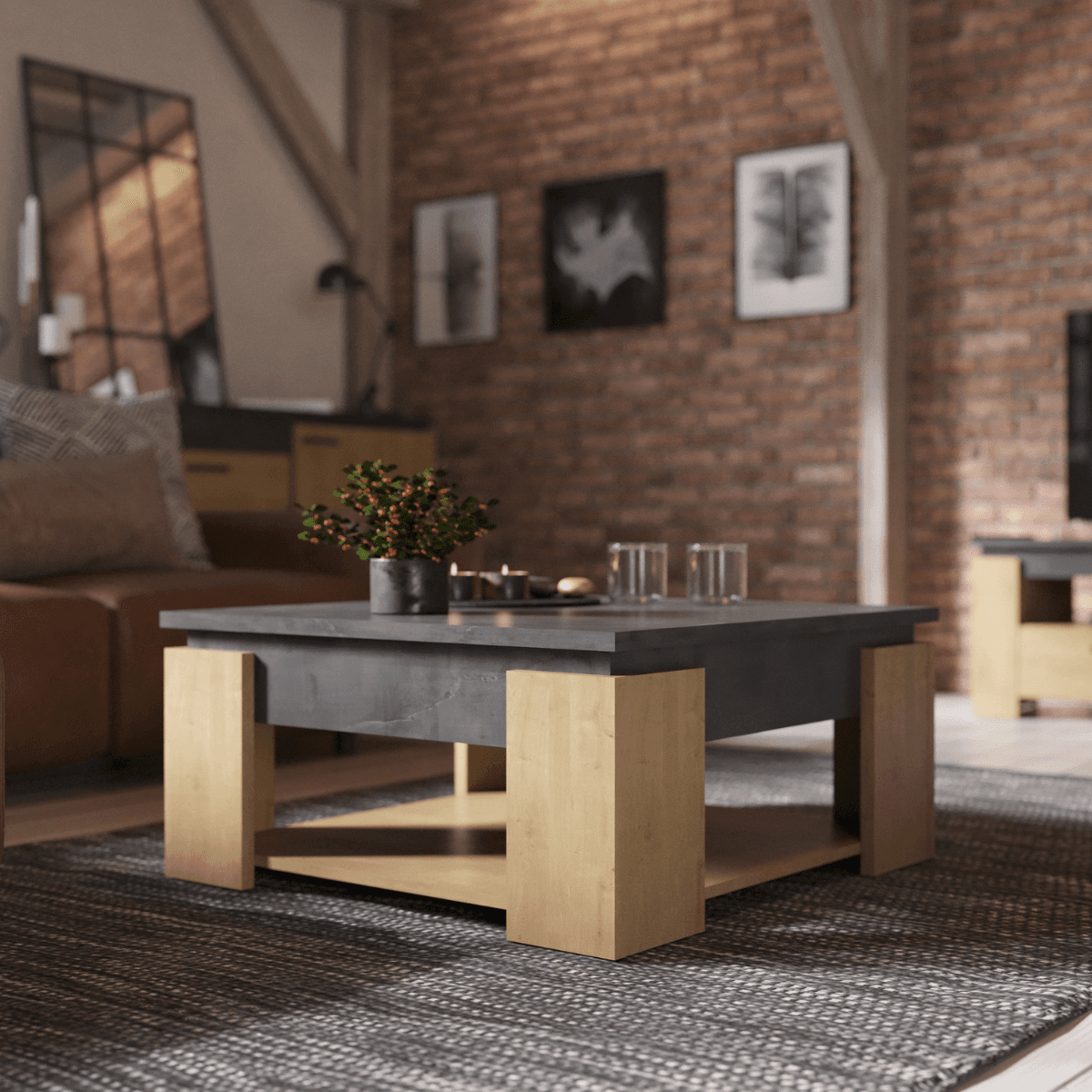 Table basse L80 cm - AUSTIN - Calicosy