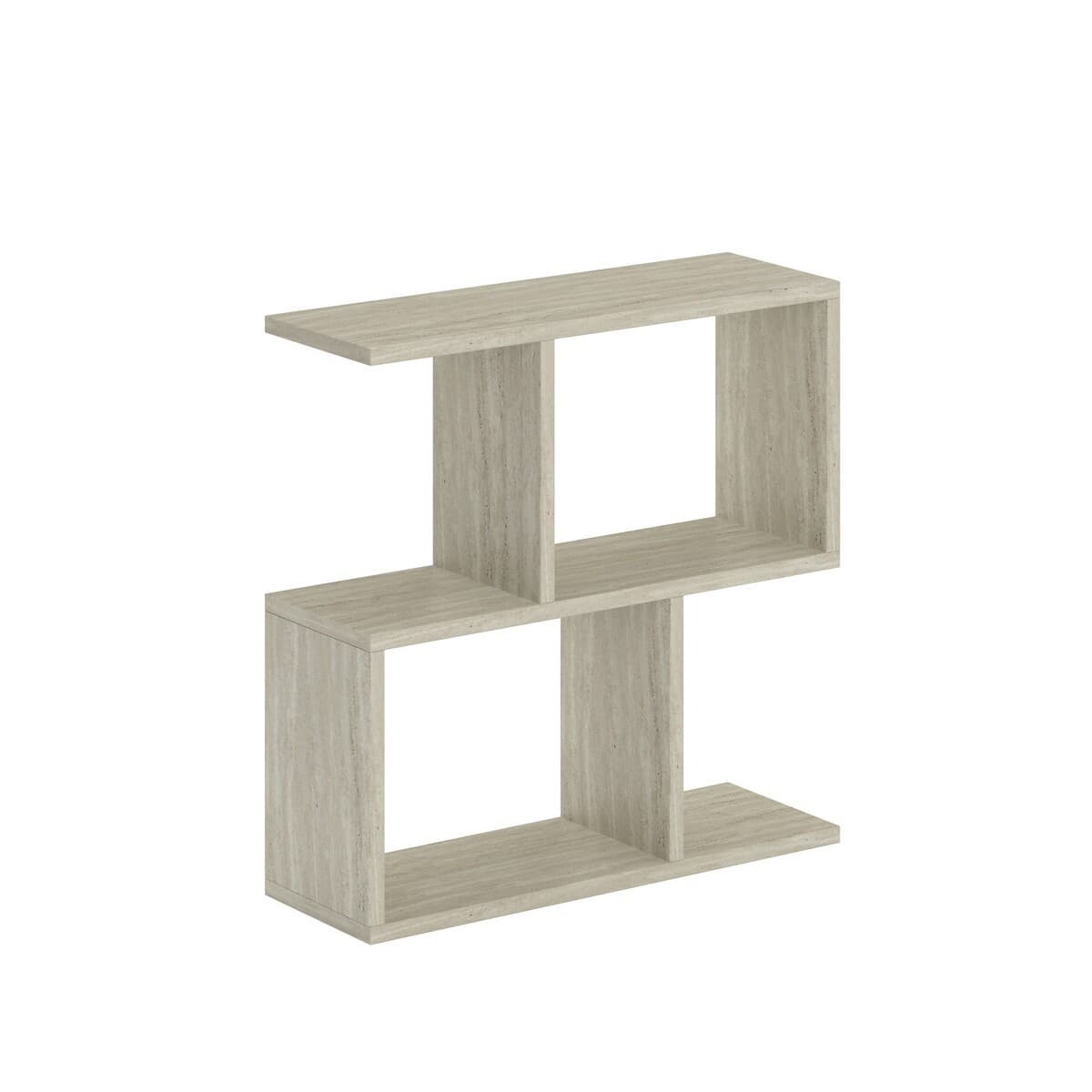 Bout de canapé 5 tablettes L60 cm - Homemania - Couleur : Travertin - Panneaux de particules - Calicosy