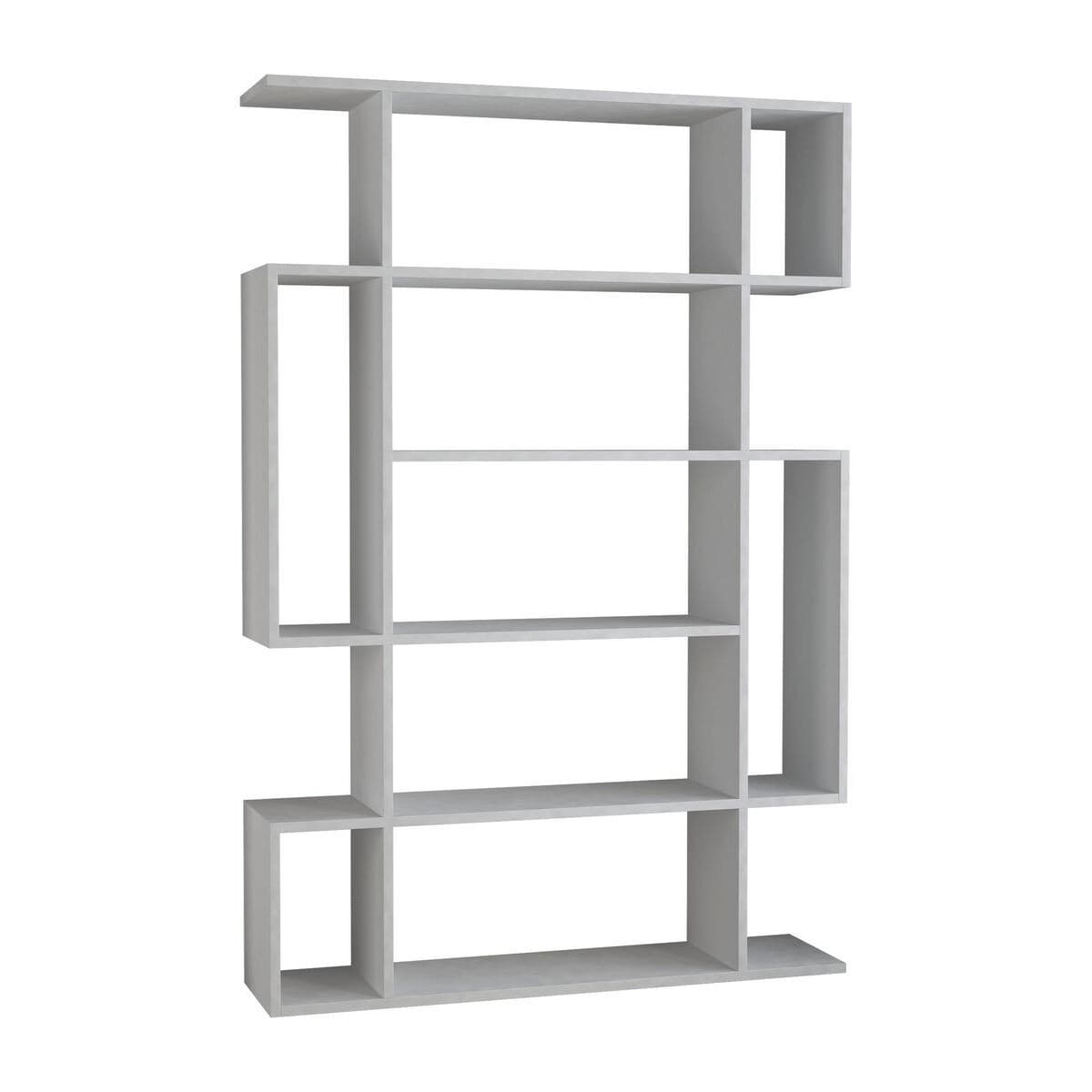 Etagère bibliothèque H161 cm - MITO - Couleur : Blanc - Panneaux de particules - Calicosy