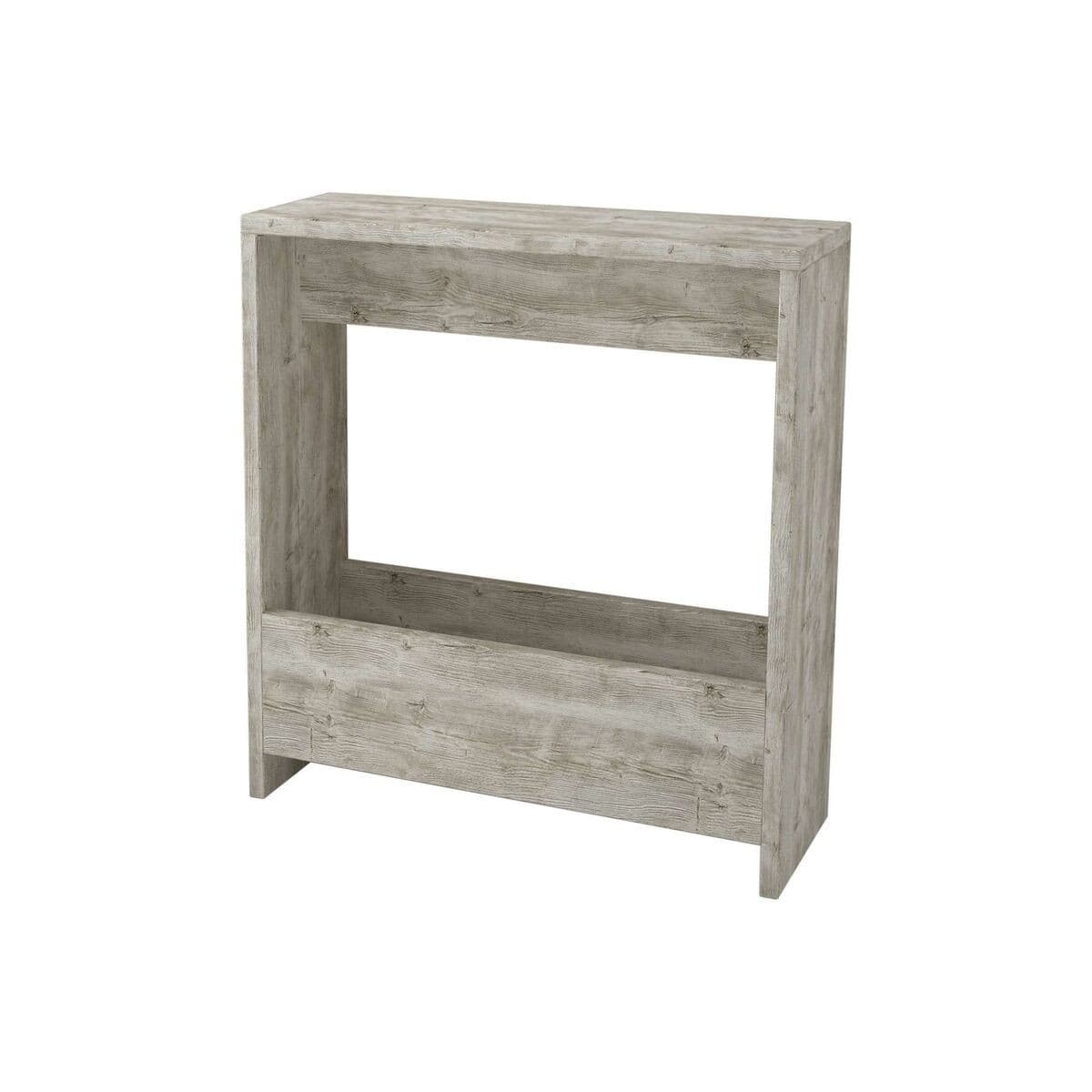Bout de canapé avec rangement L55 cm - SIMPI - Couleur : Blanc blanchi - Panneaux de particules - Calicosy