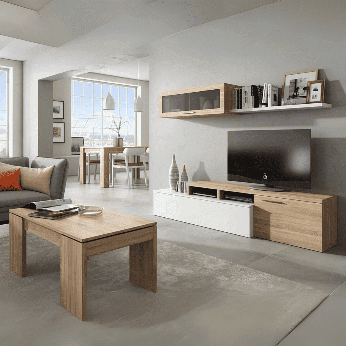 Table basse à plateau relevable L100 cm - Kendra - Calicosy