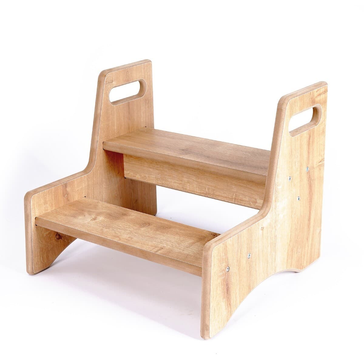 Marche pied pour enfant decor chêne H36 cm - MAEL - MDF - Calicosy