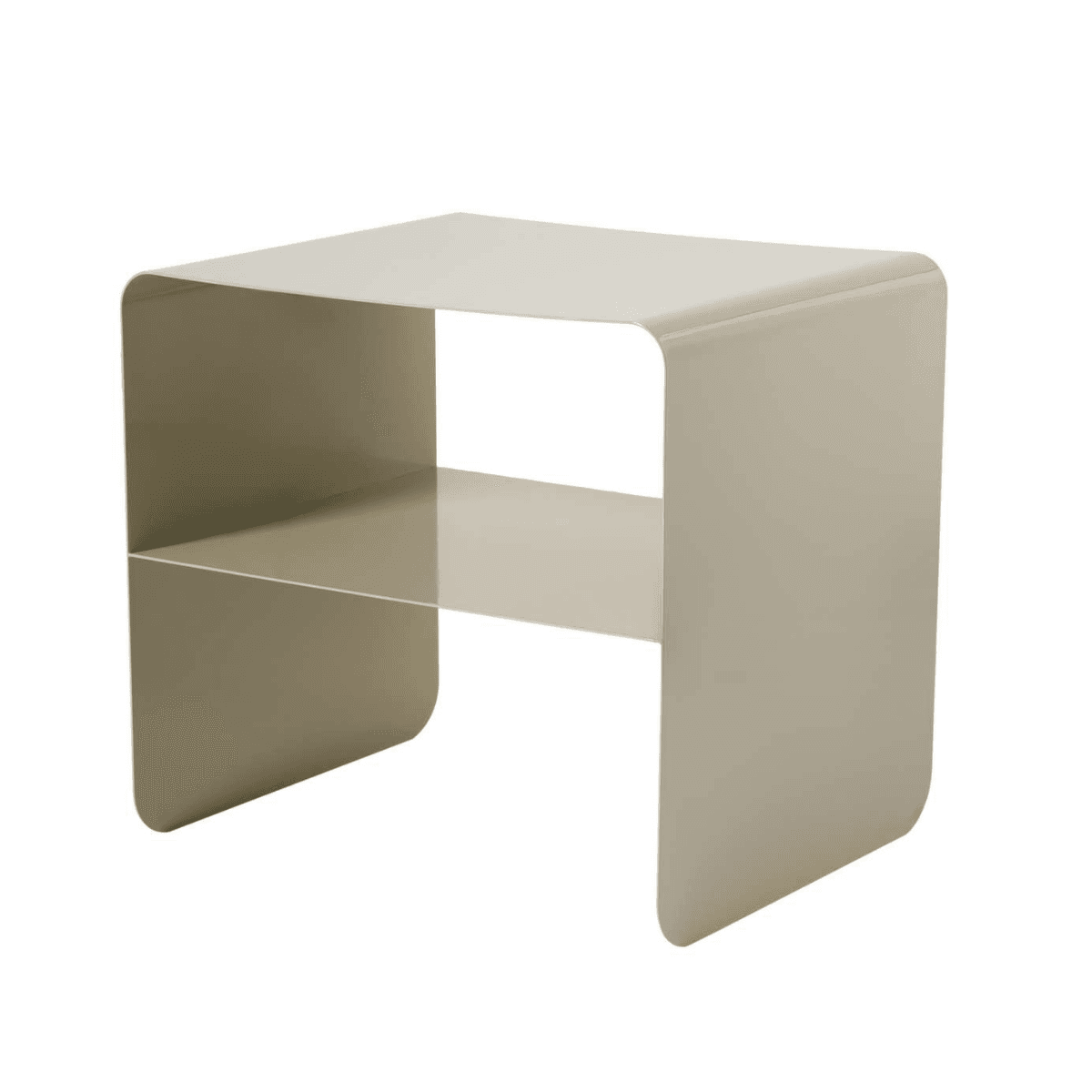 Bout de canapé métal H56 cm - SLOAN - Couleur : Taupe - Métal - Calicosy