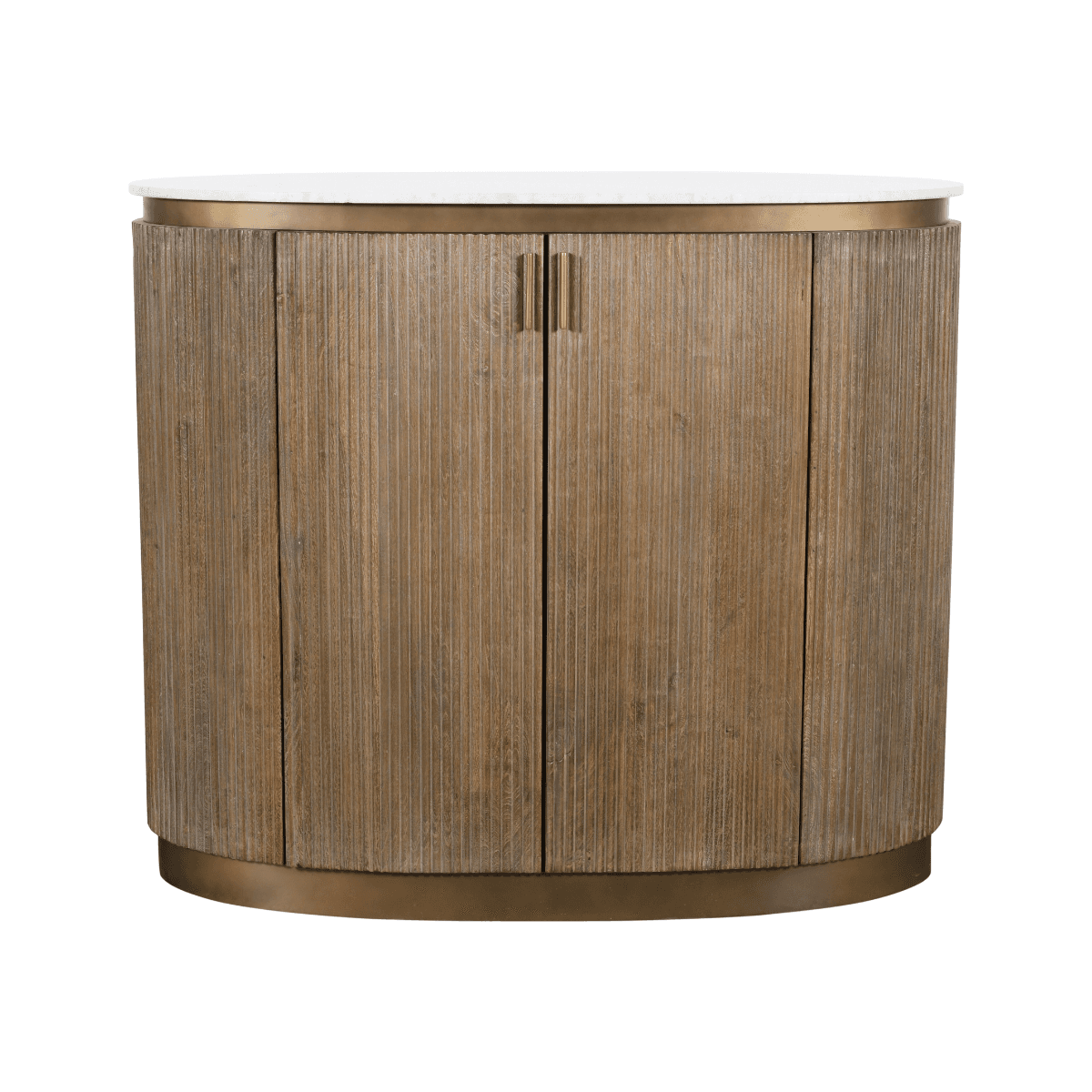 Comptoir en manguier et marbre BUREN - Bois massif - Calicosy